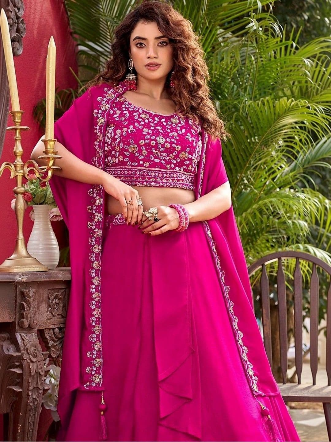 Shree Ram Creation Embellished Sequinned Ready to Wear Lehenga & Blouse With Dupatta thumbnail 5