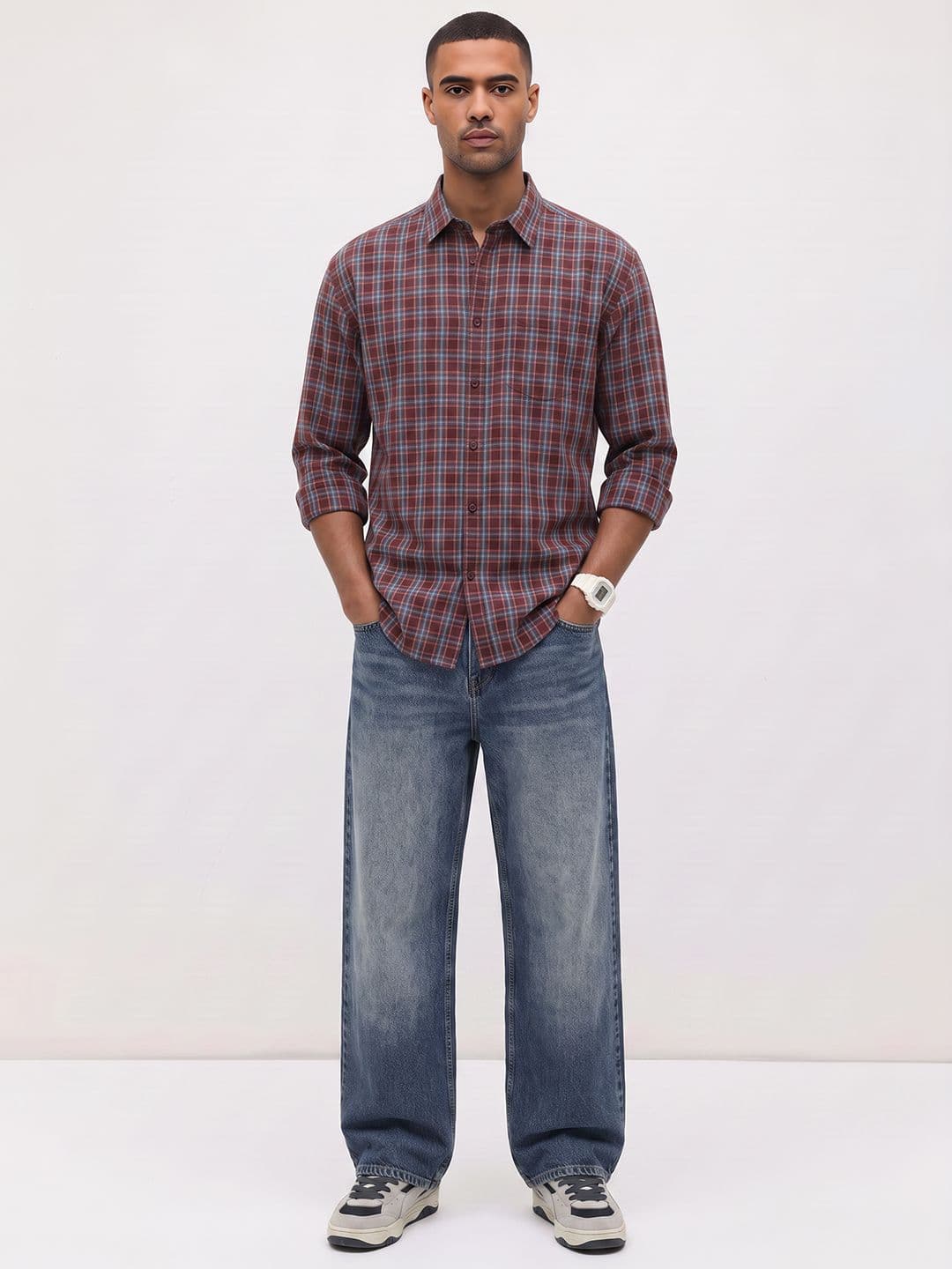 Roadster Life Co. Soft Touch Checked Casual Shirt thumbnail 6