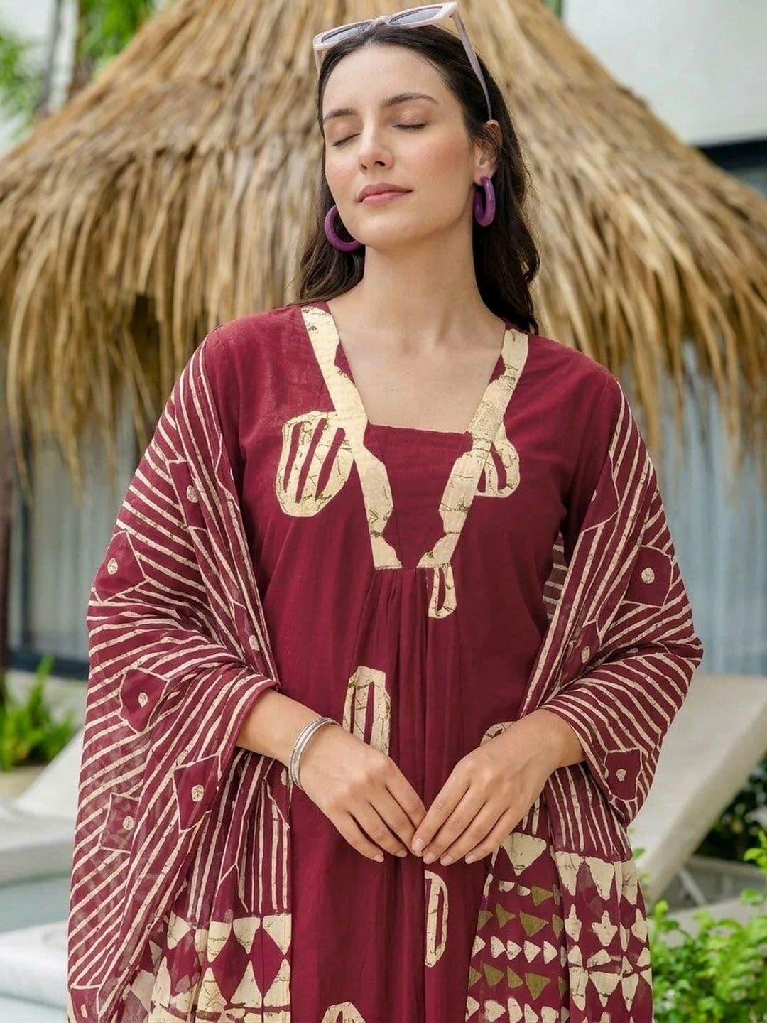 MATMA FASHION Women Ethnic Motifs Printed Regular Kurta with Palazzos & With Dupatta thumbnail 6