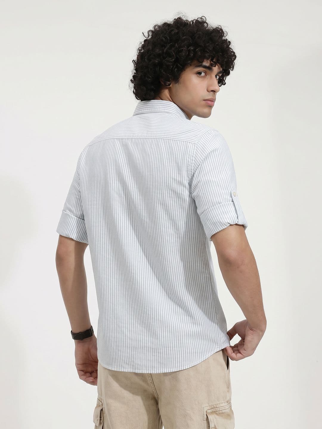 Roadster Life Co. Soft Touch Striped Casual Shirt thumbnail 2