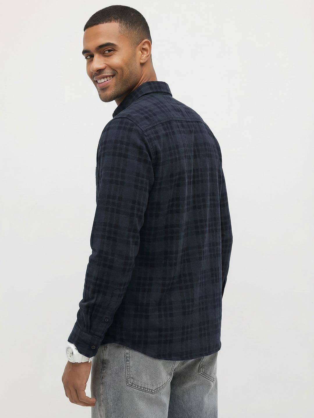 Roadster Life Co. Textured Weave Checked Shirt thumbnail 6