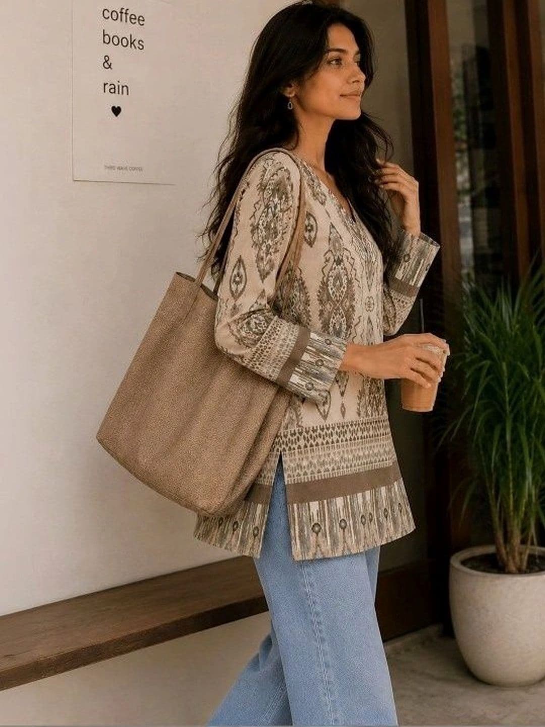 HOUSE OF MIRA Women Ethnic Motifs Printed Kurta thumbnail 2