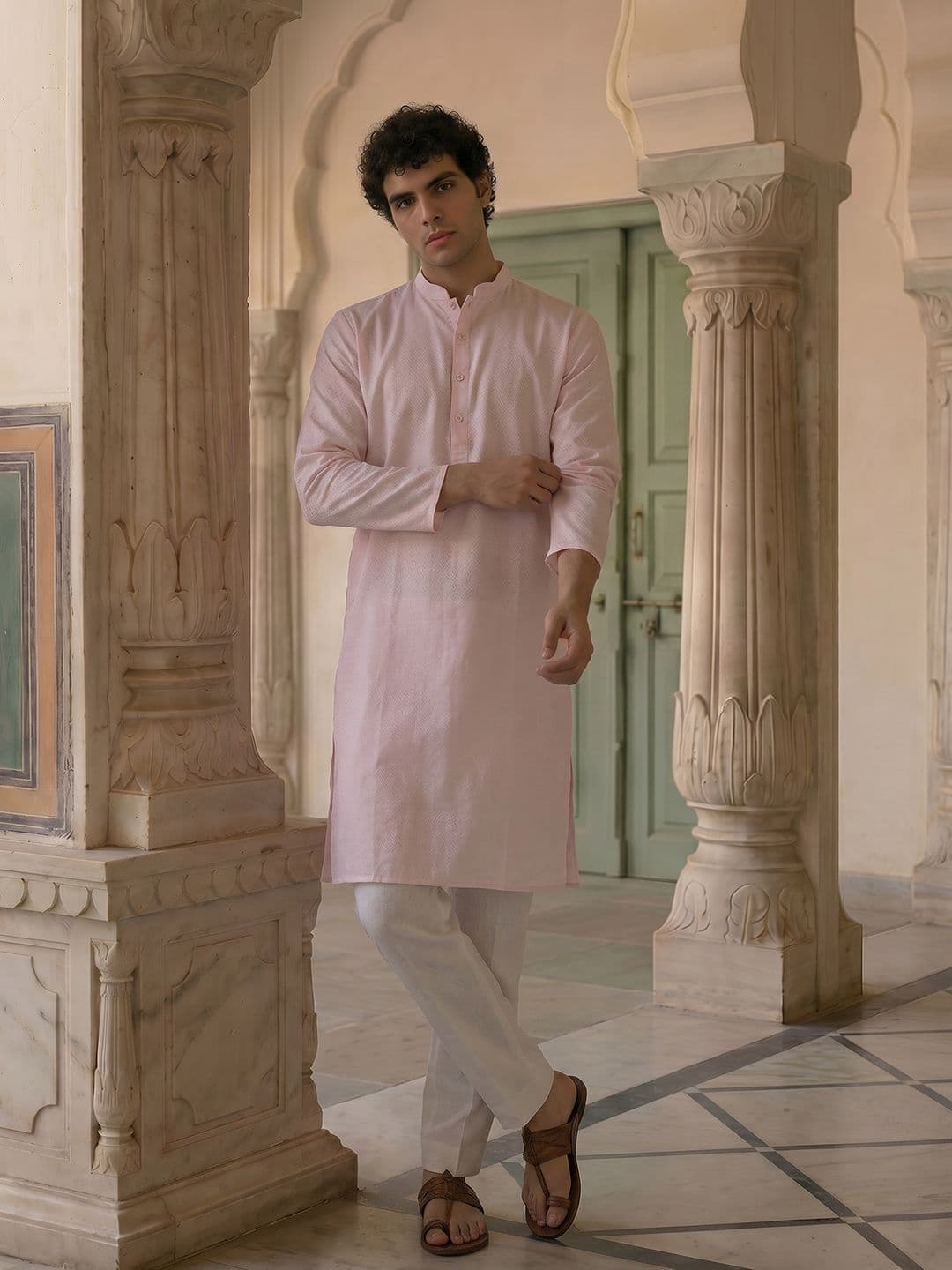 Anouk Self Design Textured Kurta thumbnail 6