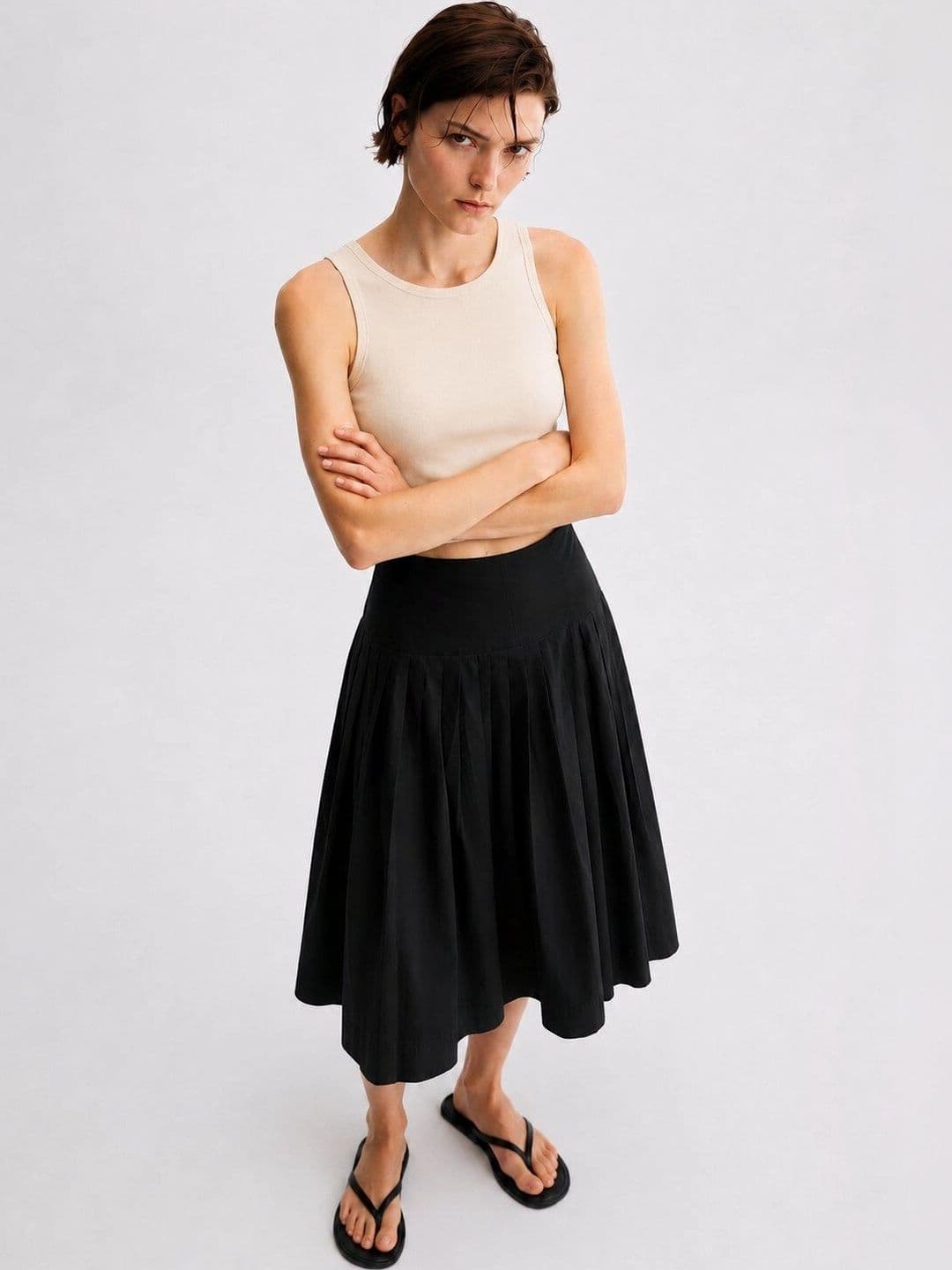 CORSICA Women Pure Cotton Midi A-Line Skirt thumbnail 5