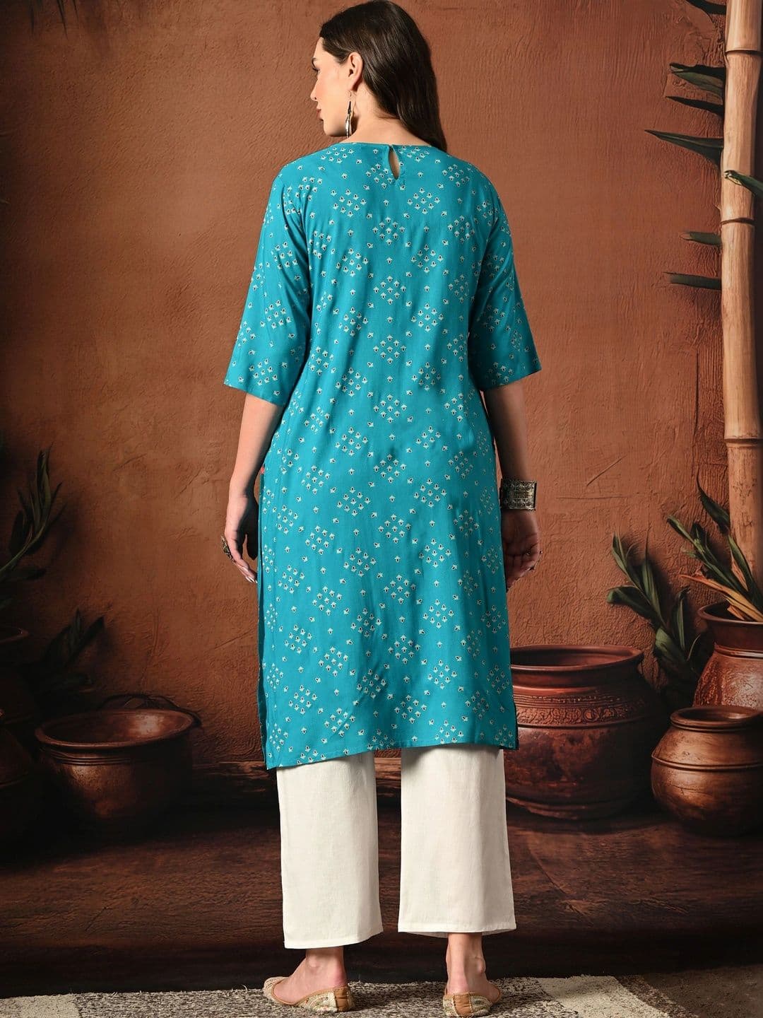 HERE&NOW Women Ethnic Motifs Printed Kurta thumbnail 6