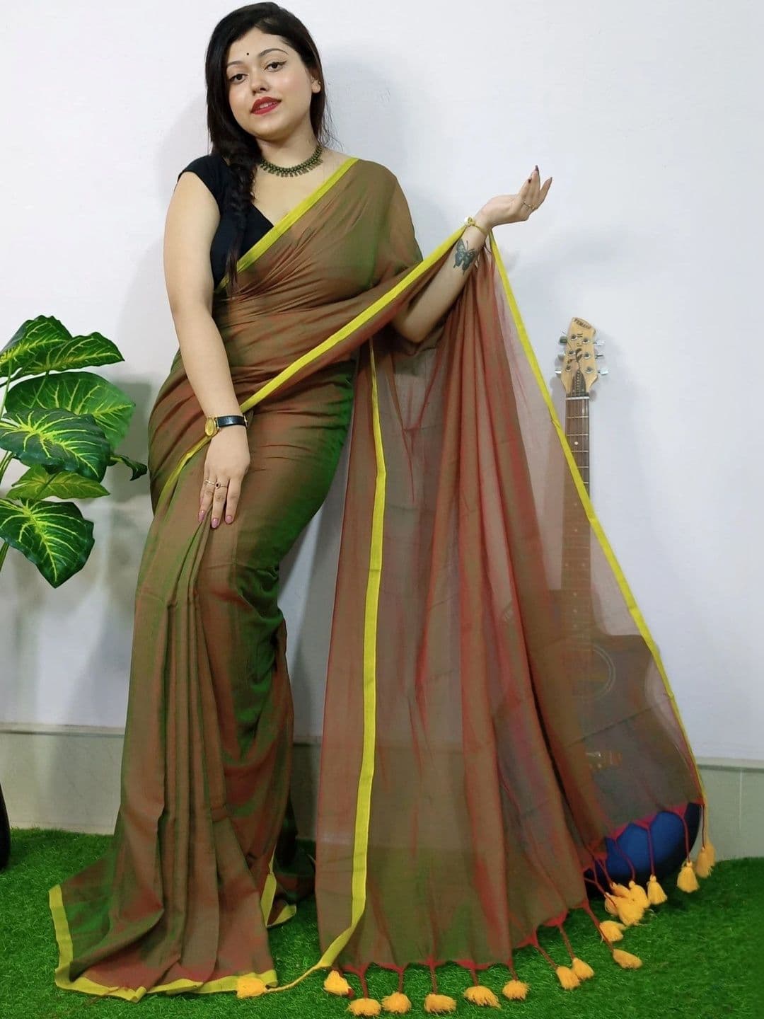 Monde Avenir Pure Cotton Handloom Khadi Saree thumbnail 2