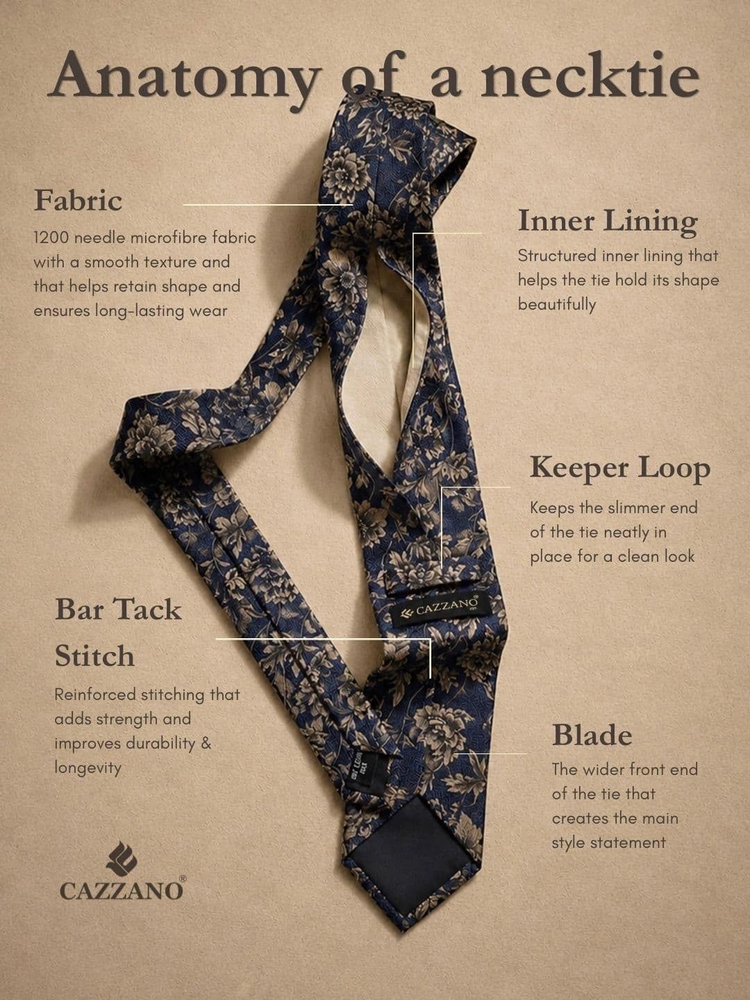 Cazzano Men Printed Skinny Tie thumbnail 6