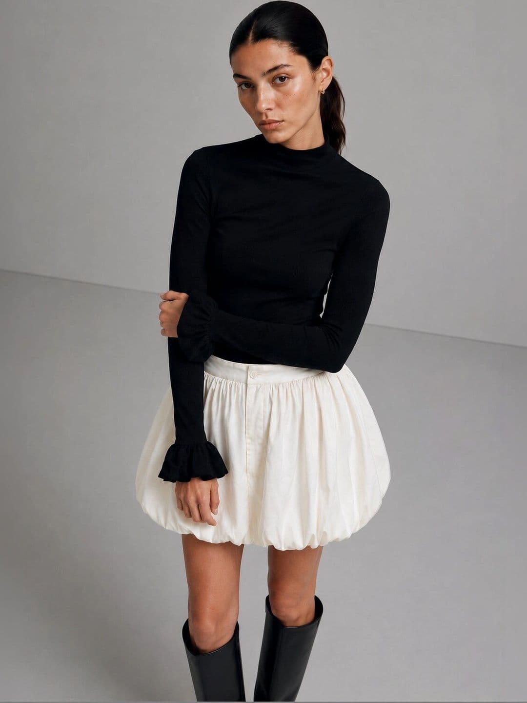 CORSICA Women Pure Cotton Mini Balloon Skirt thumbnail 3