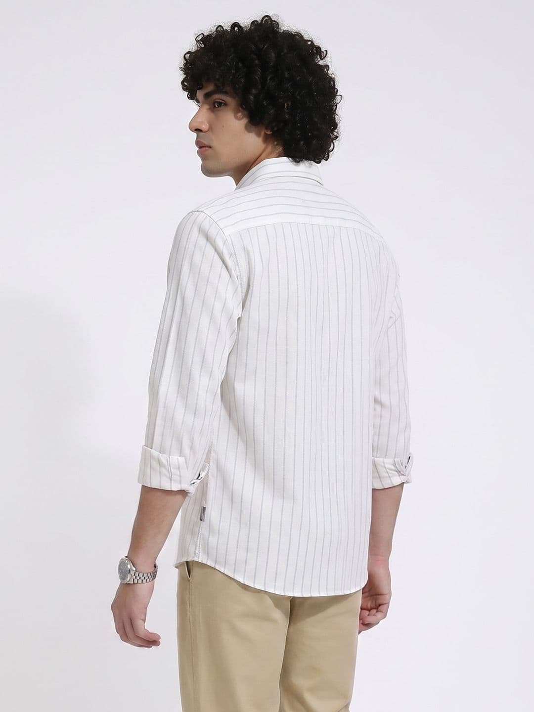 Roadster Life Co.Cotton Linen Striped Shirt thumbnail 3