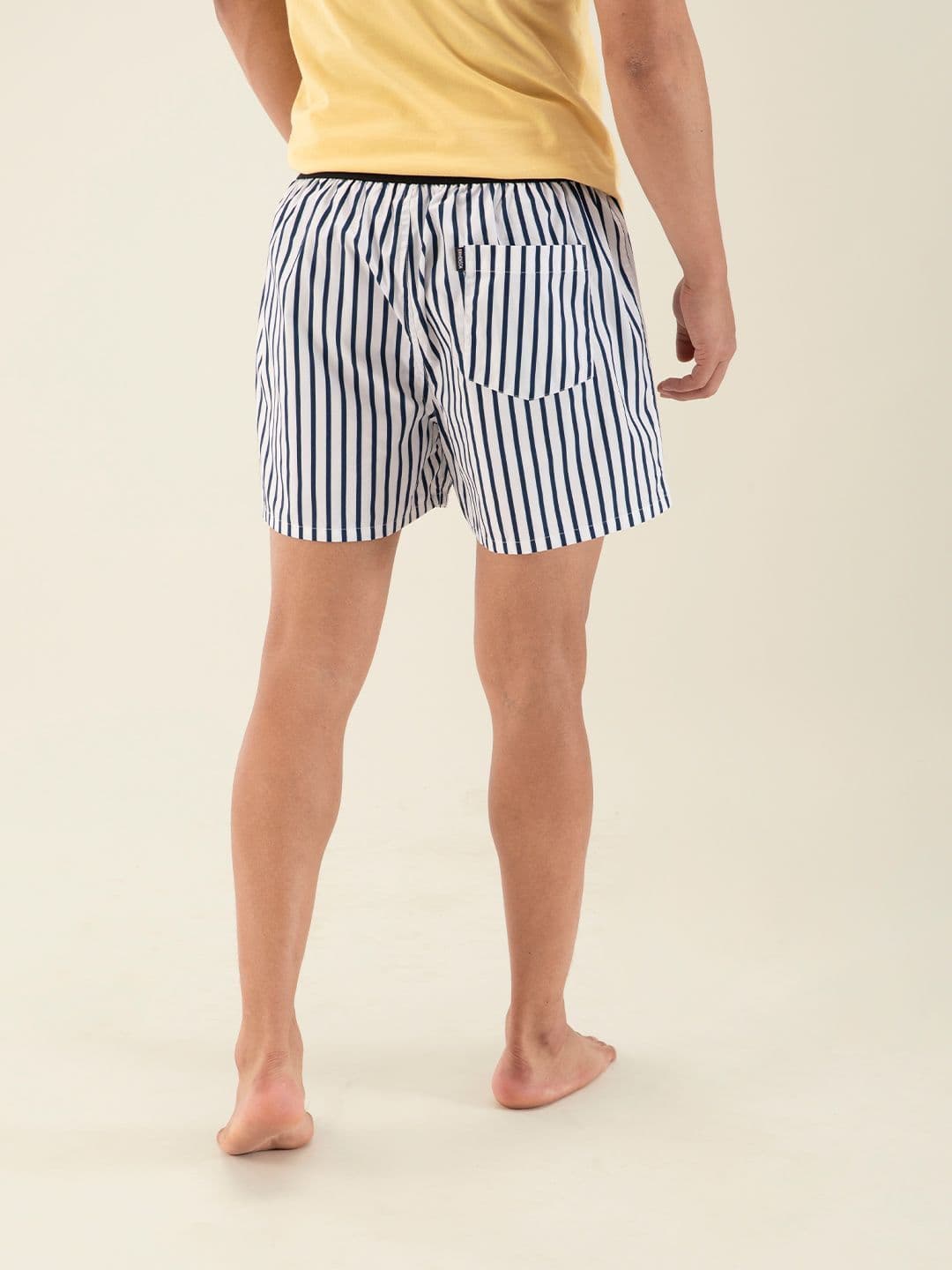 DAMENSCH  Men Striped White Ultra-Light Cotton Regular Fit Inner Boxer thumbnail 10