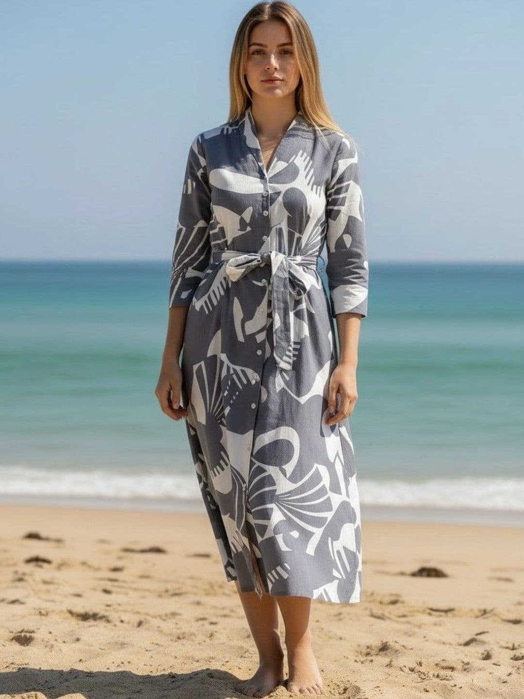 DMP FASHION Women Printed Khadi Handloom Kurta thumbnail 4