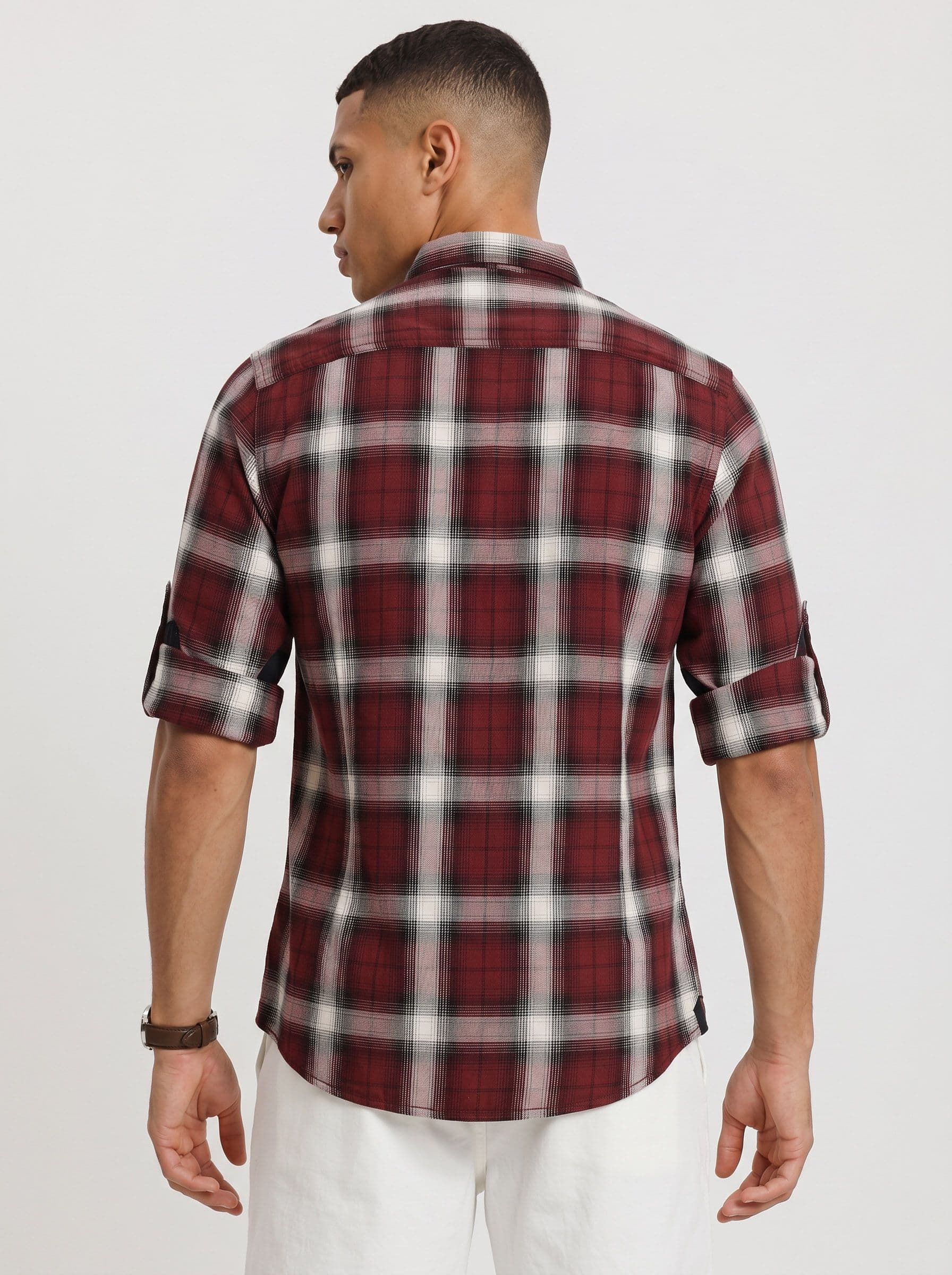 Roadster Life Co. Textured Weave Checked Shirt thumbnail 3