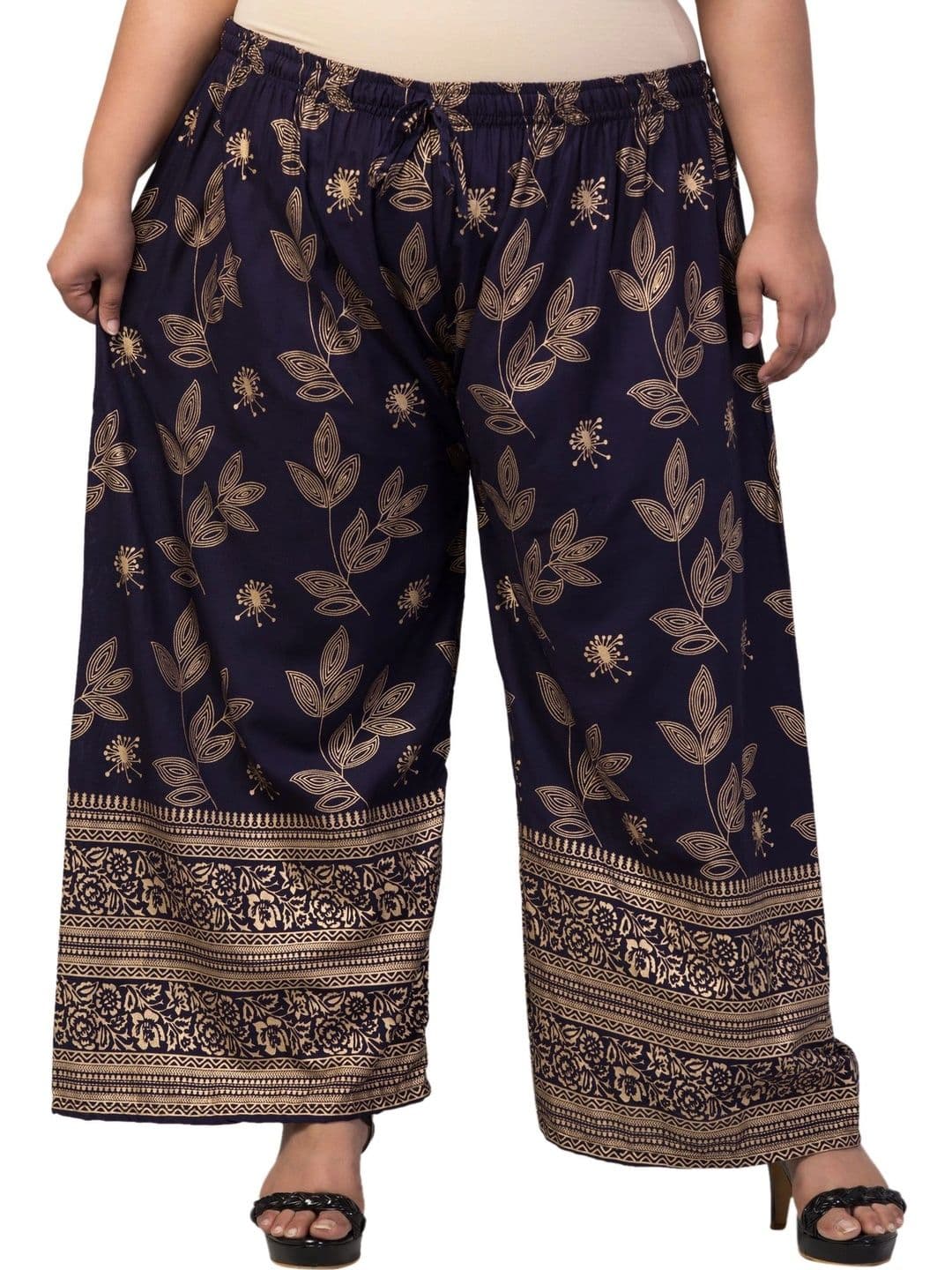 VIZCON Women Ethnic Motifs Printed Knitted Ethnic Palazzos - view 1