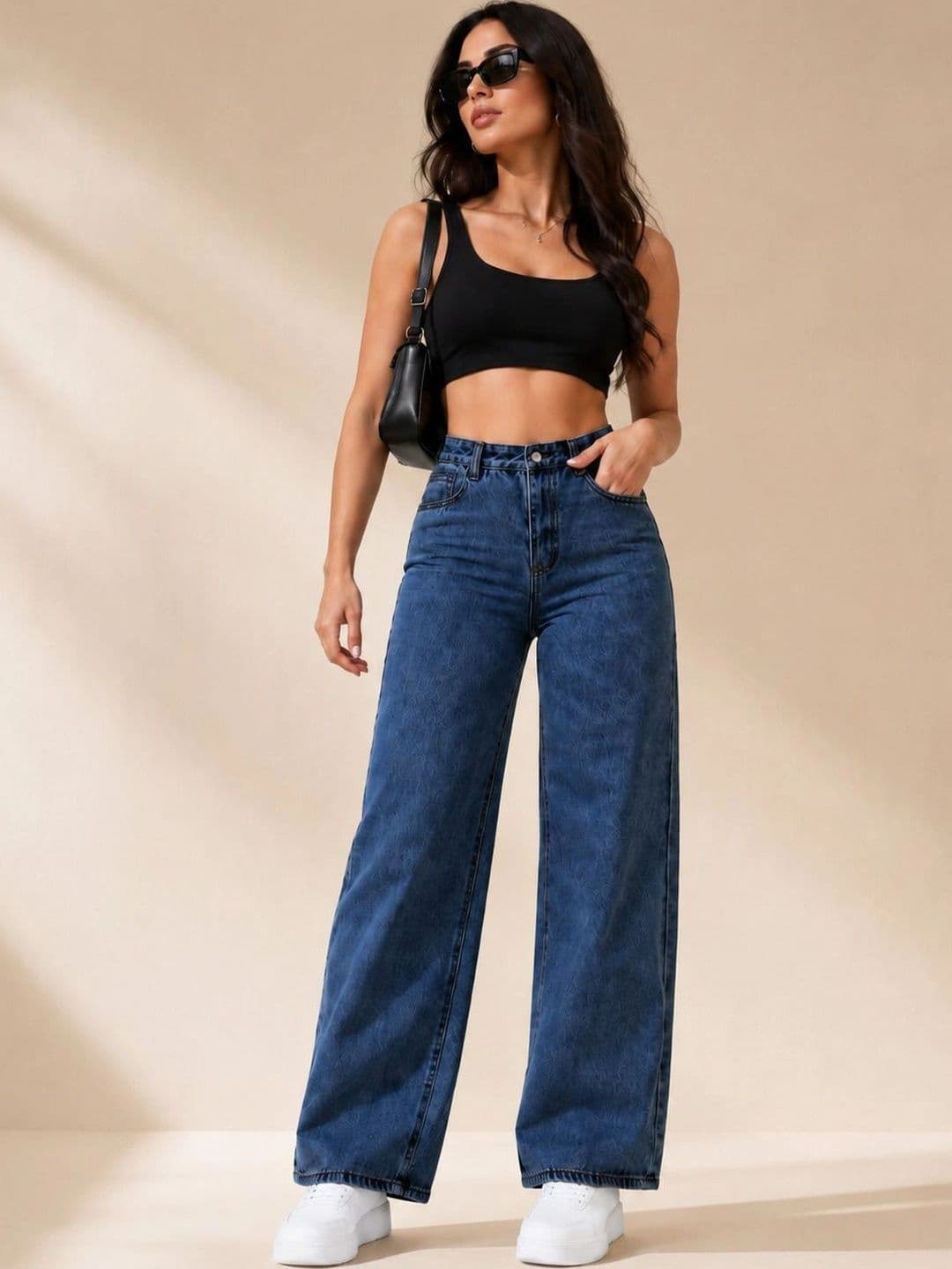 Veltick Women Straight Fit High-Rise Stretchable Jeans thumbnail 3