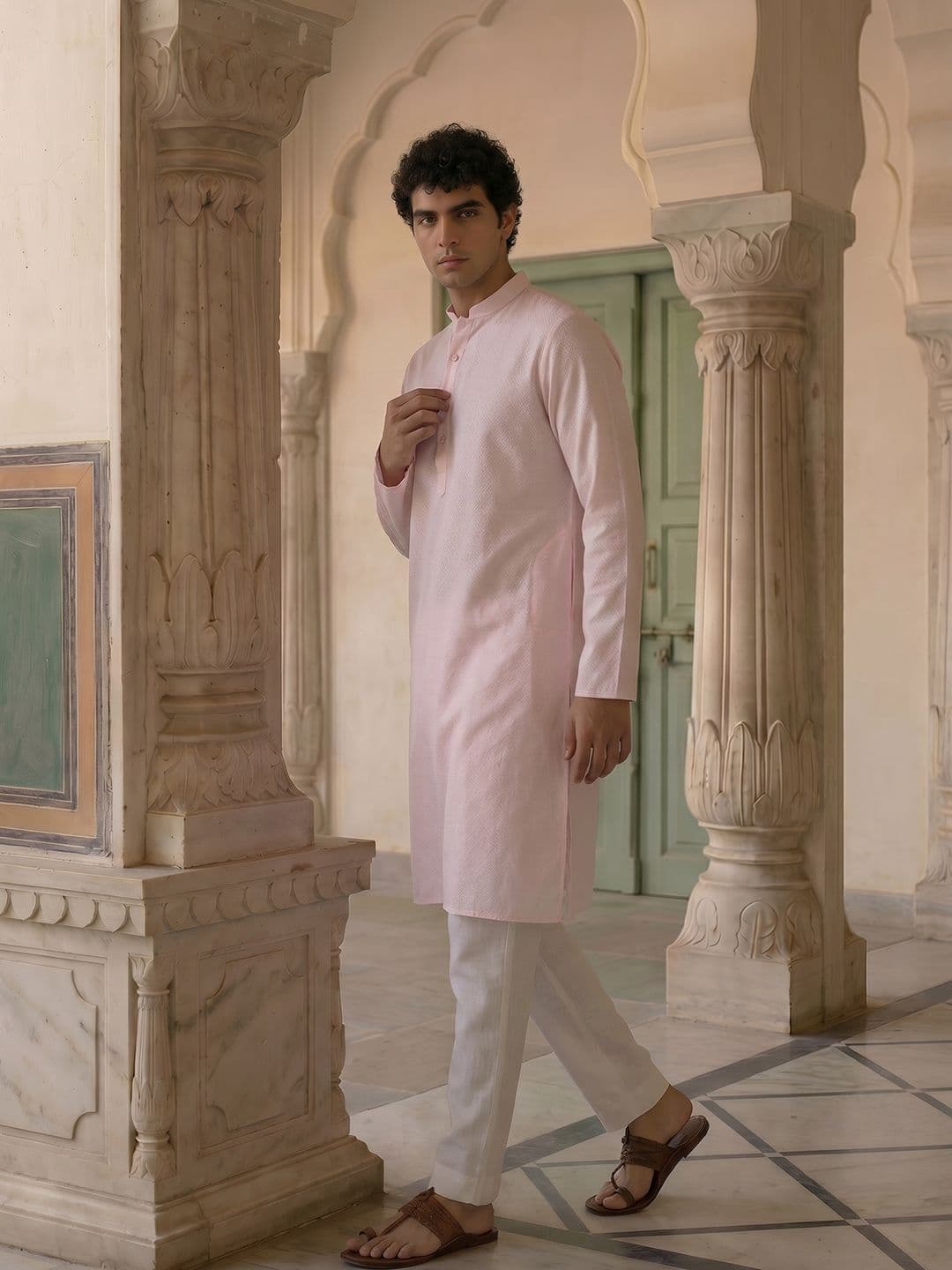 Anouk Self Design Textured Kurta thumbnail 5