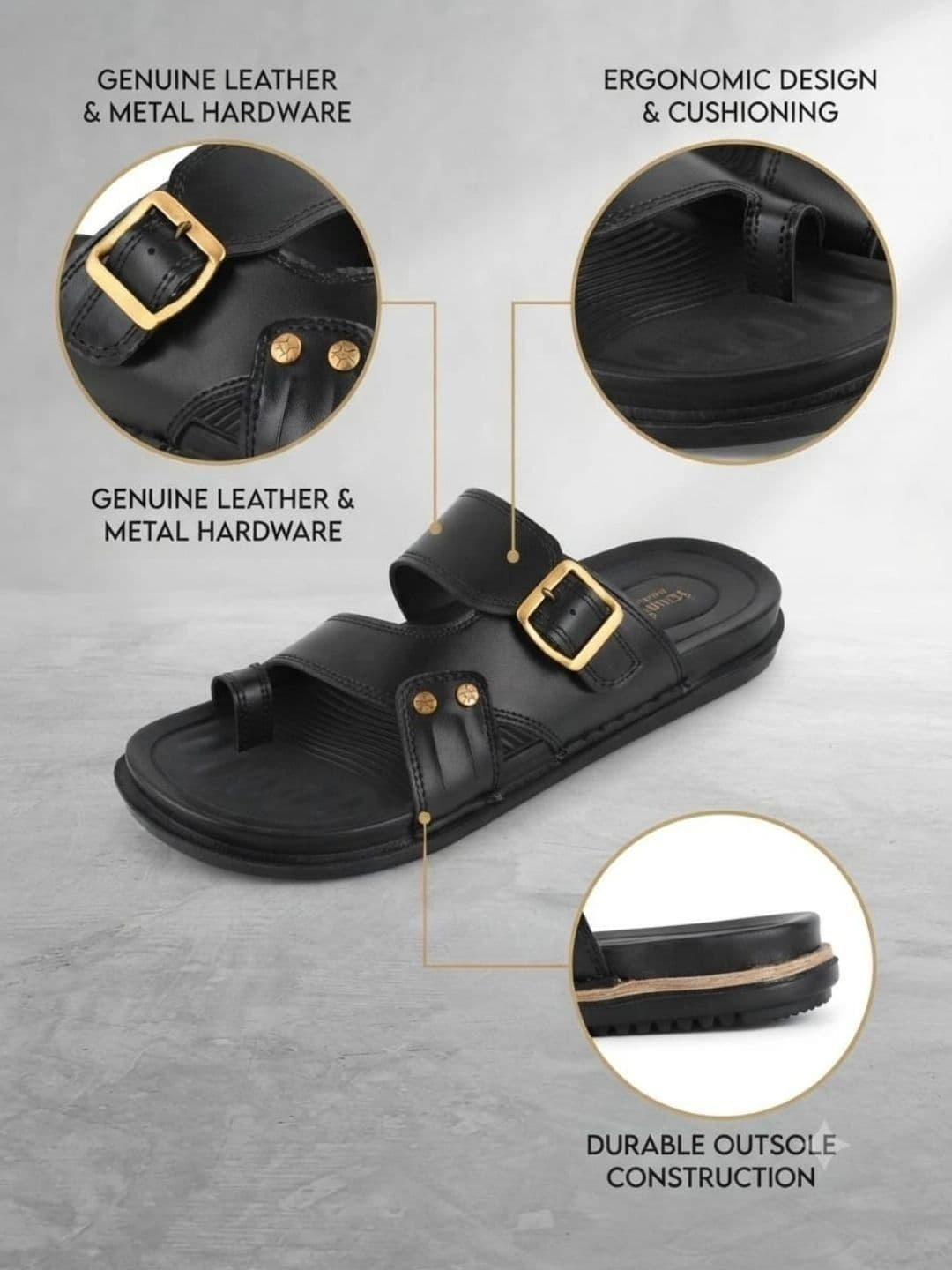 Trump Men PU Comfort Sandals thumbnail 7