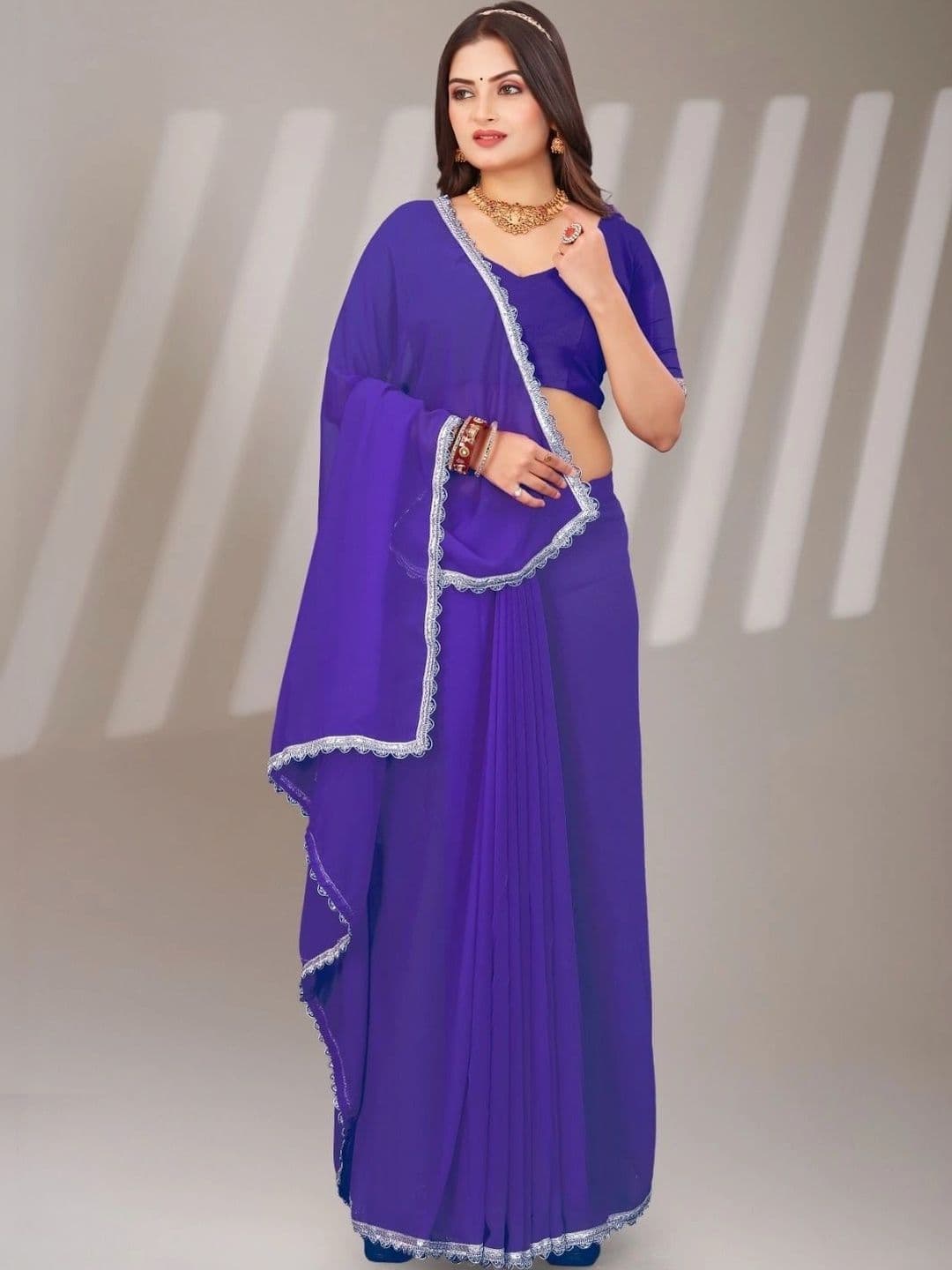 Fashion Mantra Poly Chiffon Saree thumbnail 3