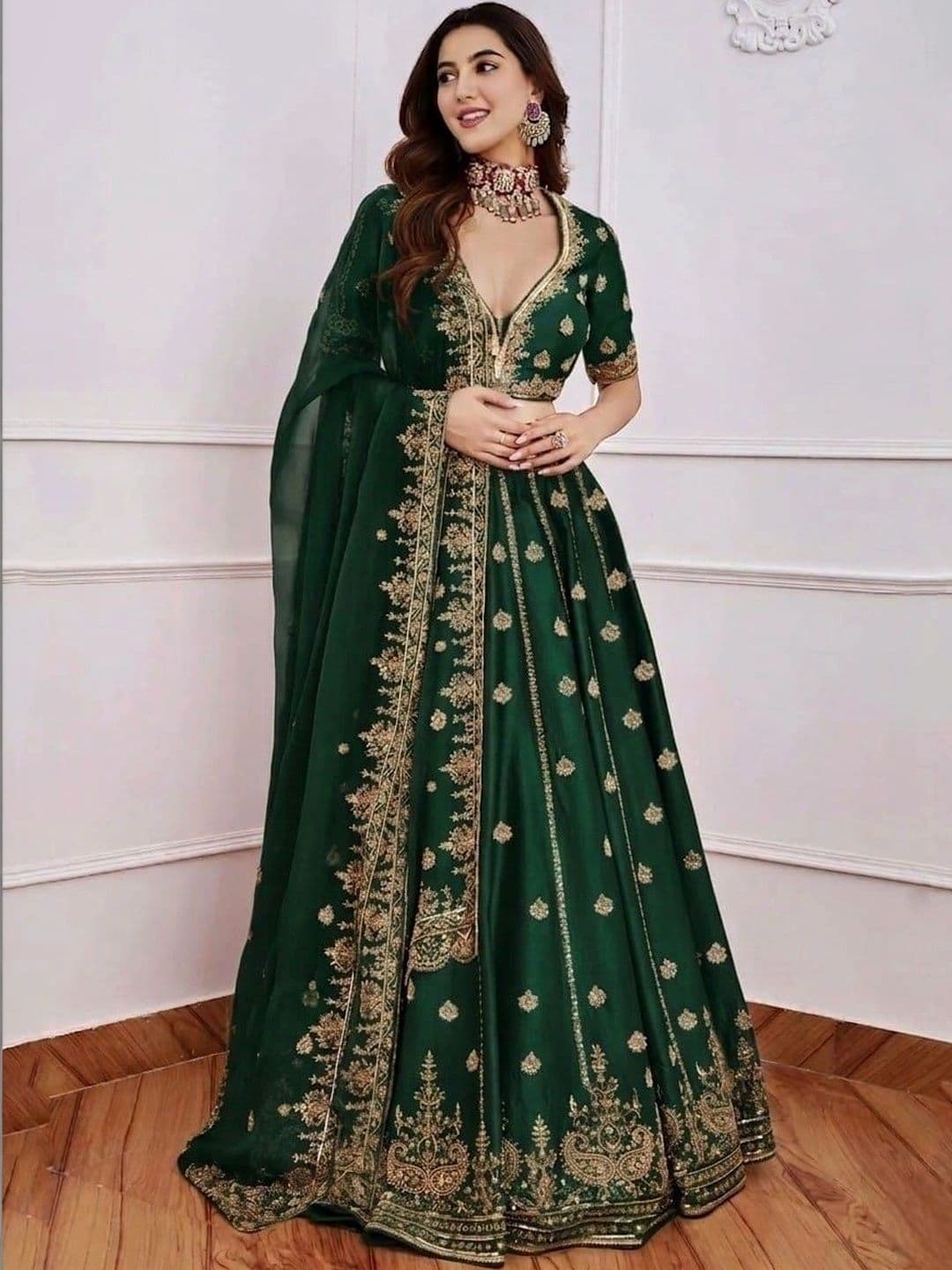 RUNAYA NX Embroidered Ready to Wear Lehenga & Unstitched Blouse With Dupatta - view 1