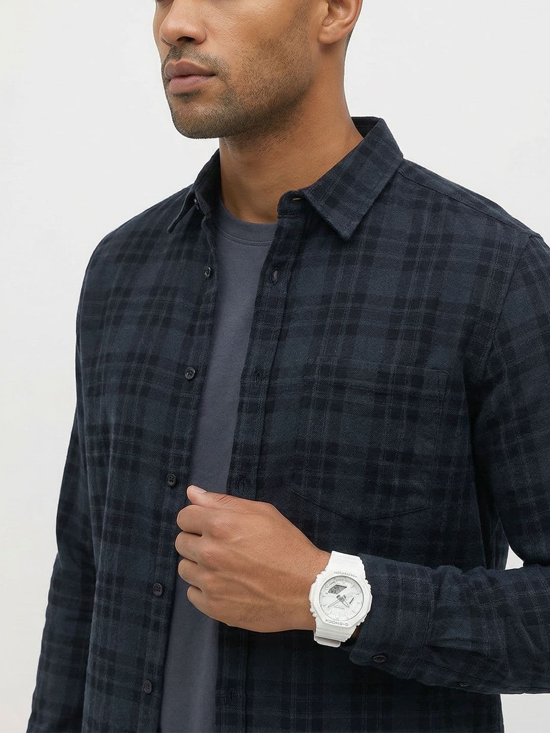 Roadster Life Co. Textured Weave Checked Shirt thumbnail 2