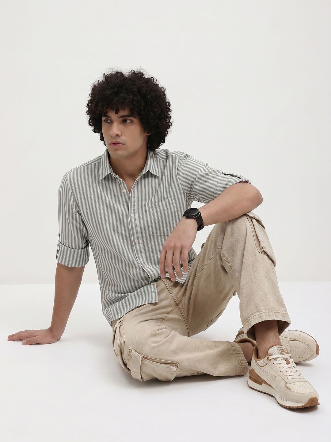Roadster Life Co. Soft Touch Striped Casual Shirt thumbnail 3