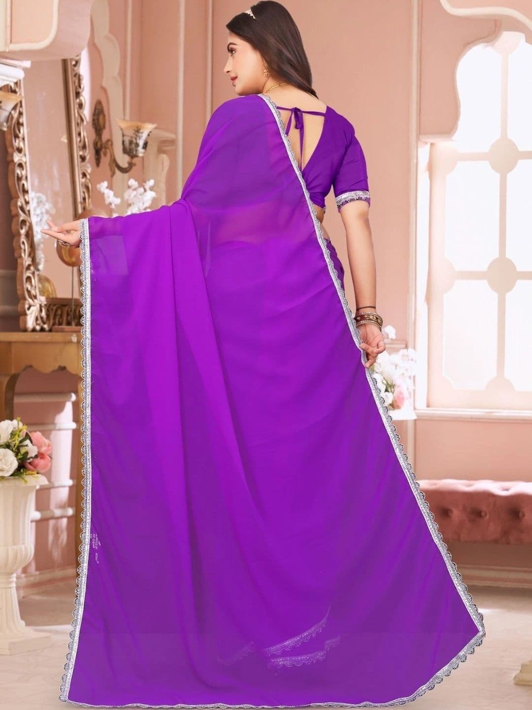 Fashion Mantra Poly Chiffon Saree thumbnail 4