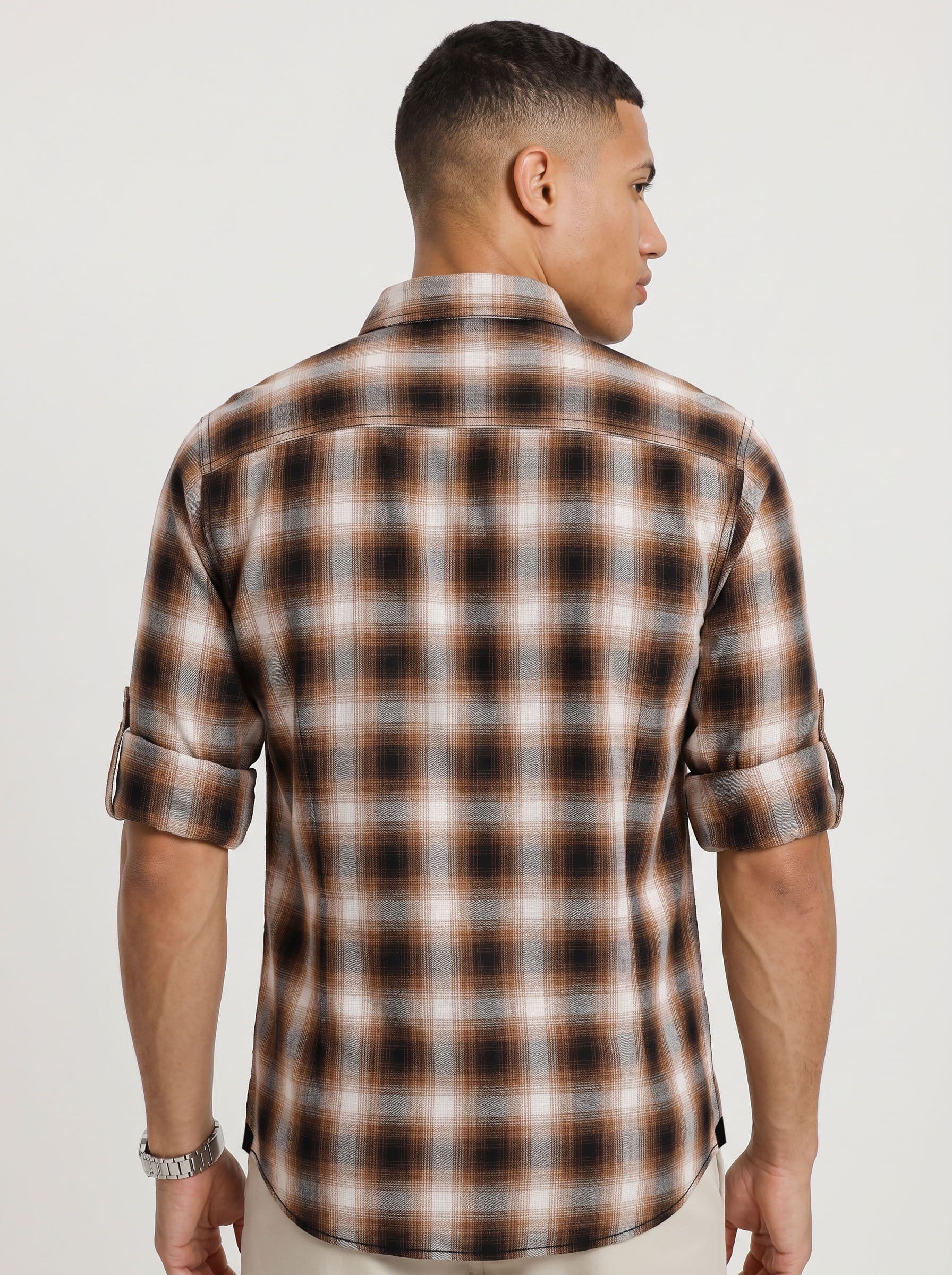 Roadster Life Co. Soft Touch Twill Plaid Casual Shirt thumbnail 5