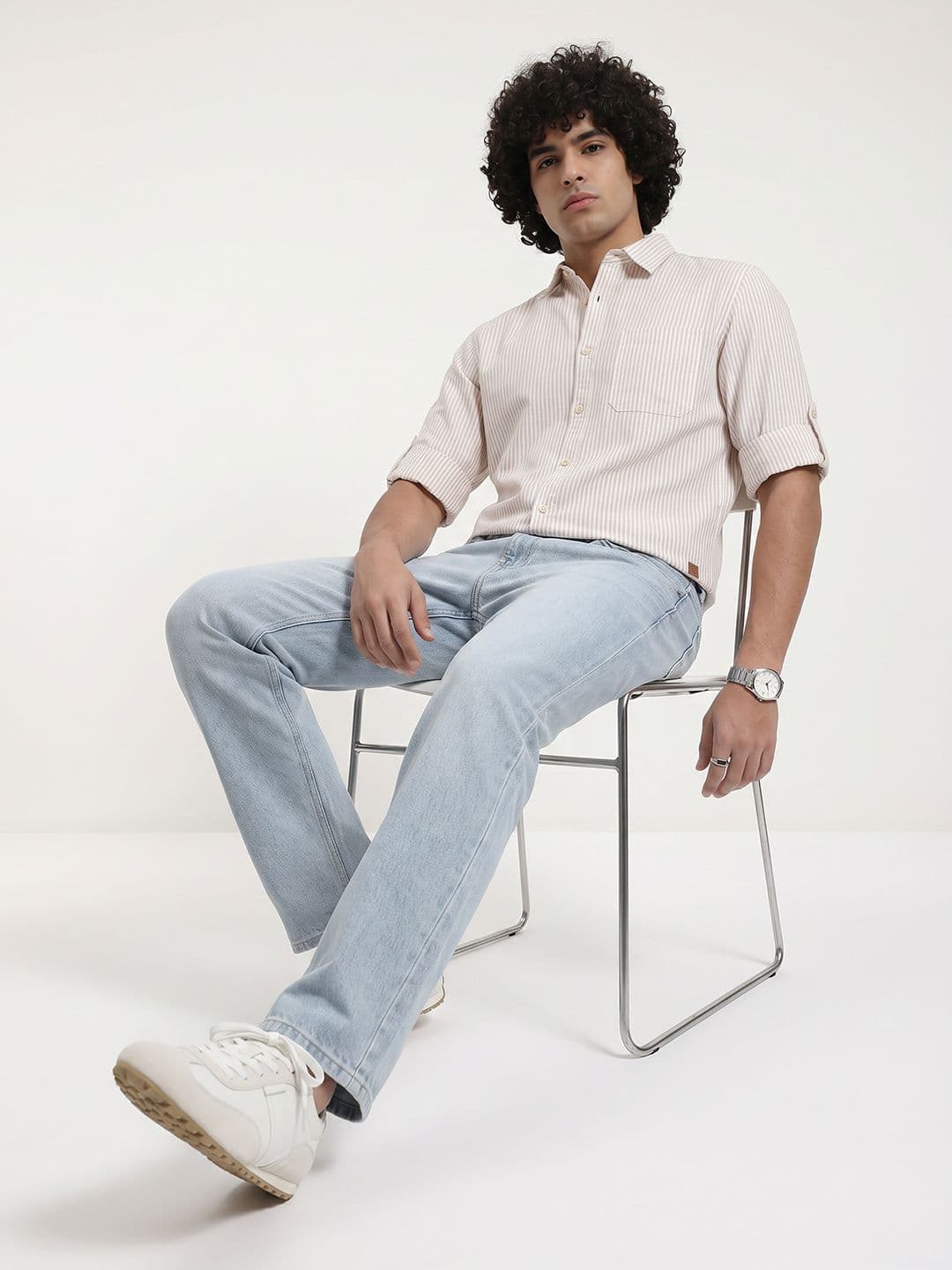Roadster Life Co. Soft Touch Striped Casual Shirt thumbnail 6