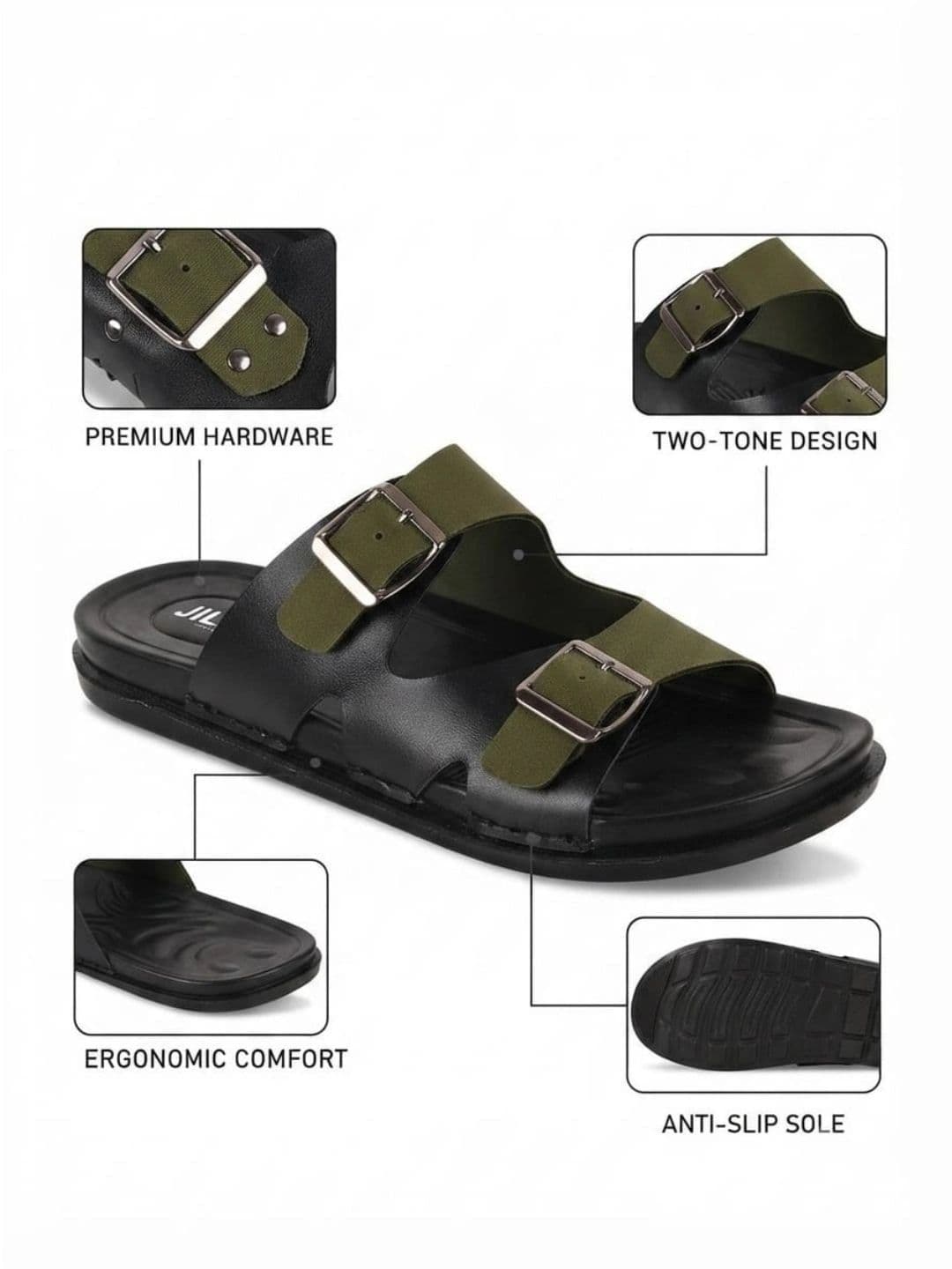 Trump Men PU Comfort Sandals thumbnail 5