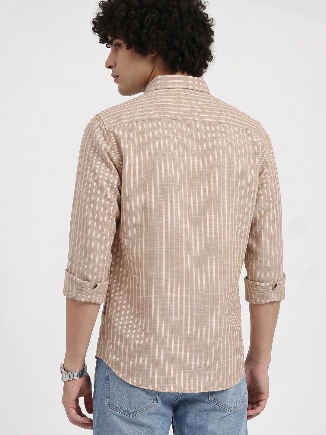 Roadster Life Co.Cotton Linen Striped Shirt thumbnail 3