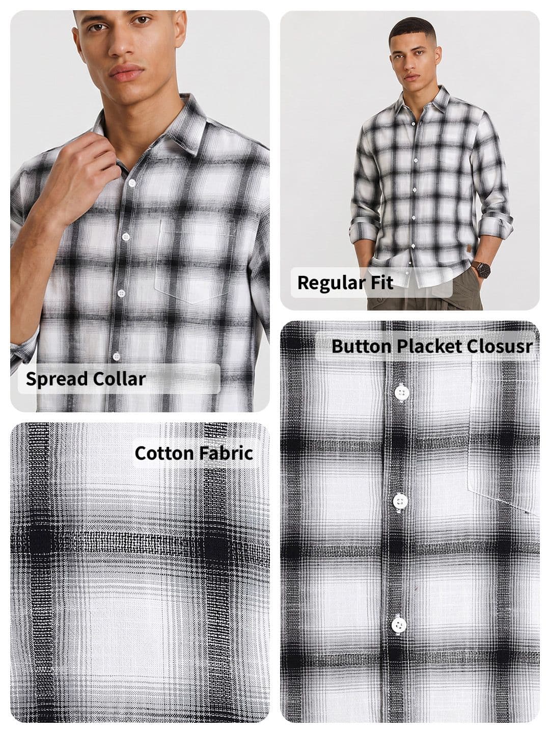 Roadster Life Co.Cotton Slub Checked Shirt thumbnail 3