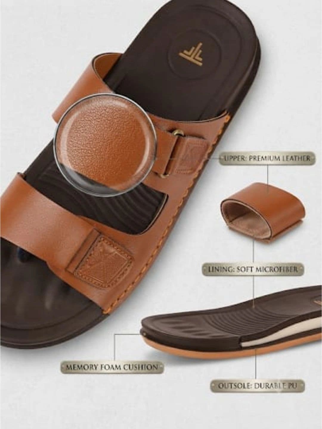 Trump Men PU Comfort Sandals thumbnail 5