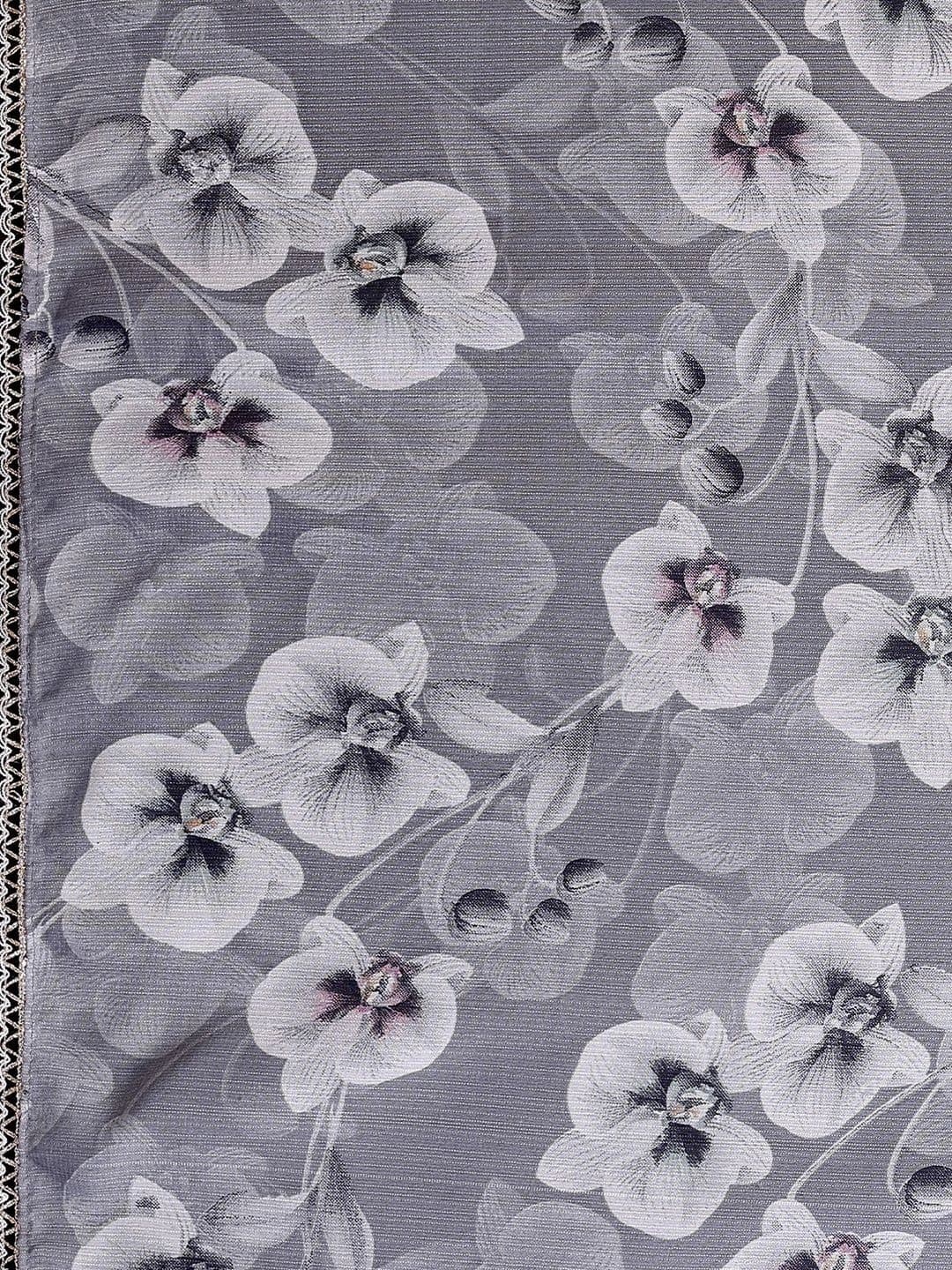 Urban Pallu Floral Pure Chiffon Designer Saree thumbnail 4