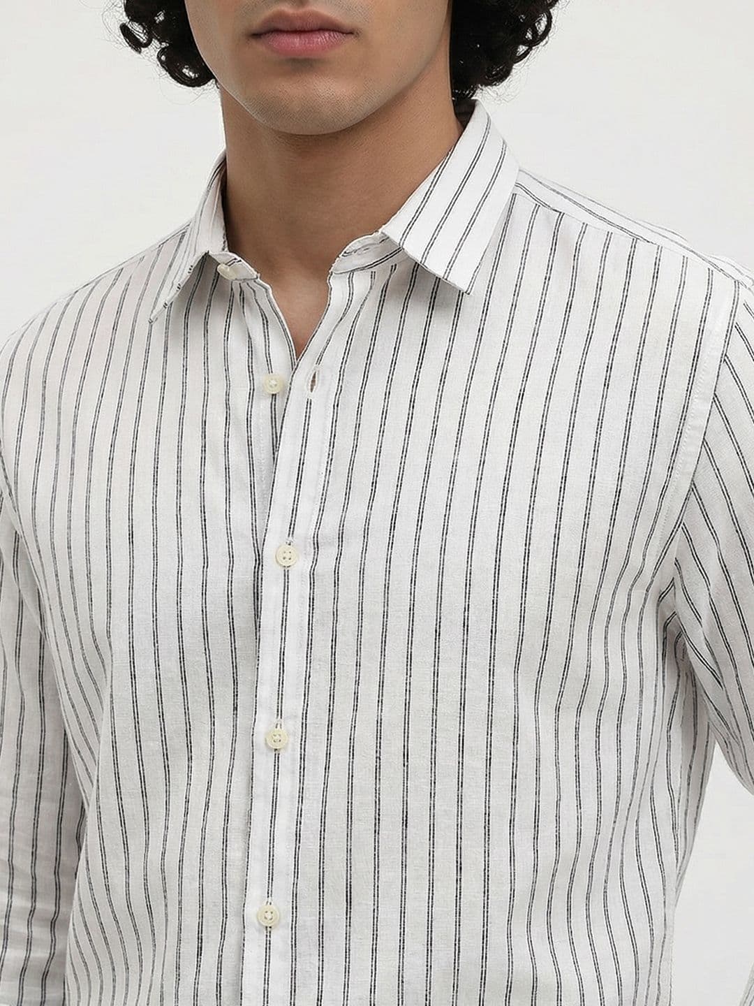 Roadster Life Co.Cotton Linen Striped Shirt thumbnail 2