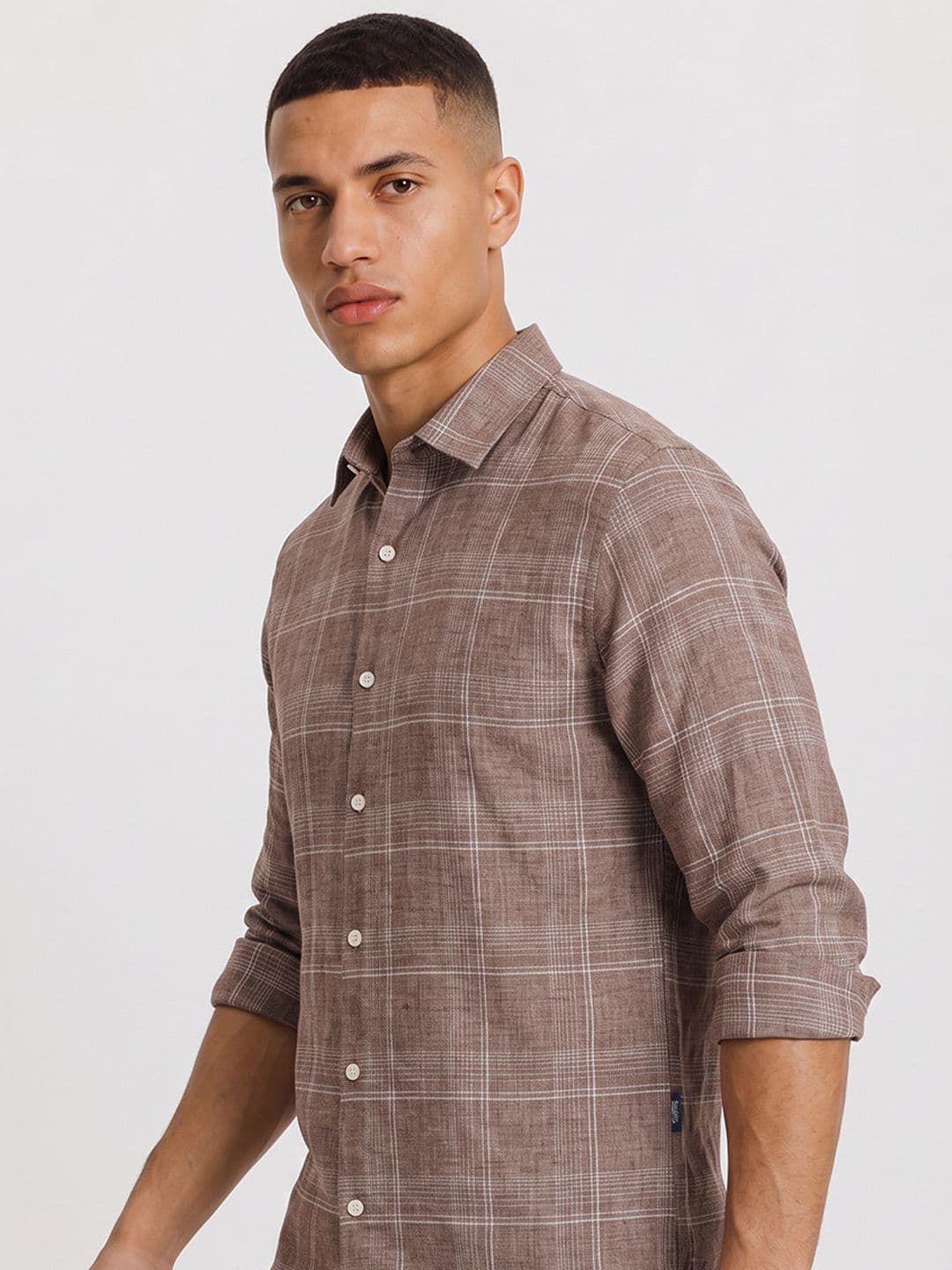 Roadster Life Co.Cotton Slub Checked Shirt - view 1