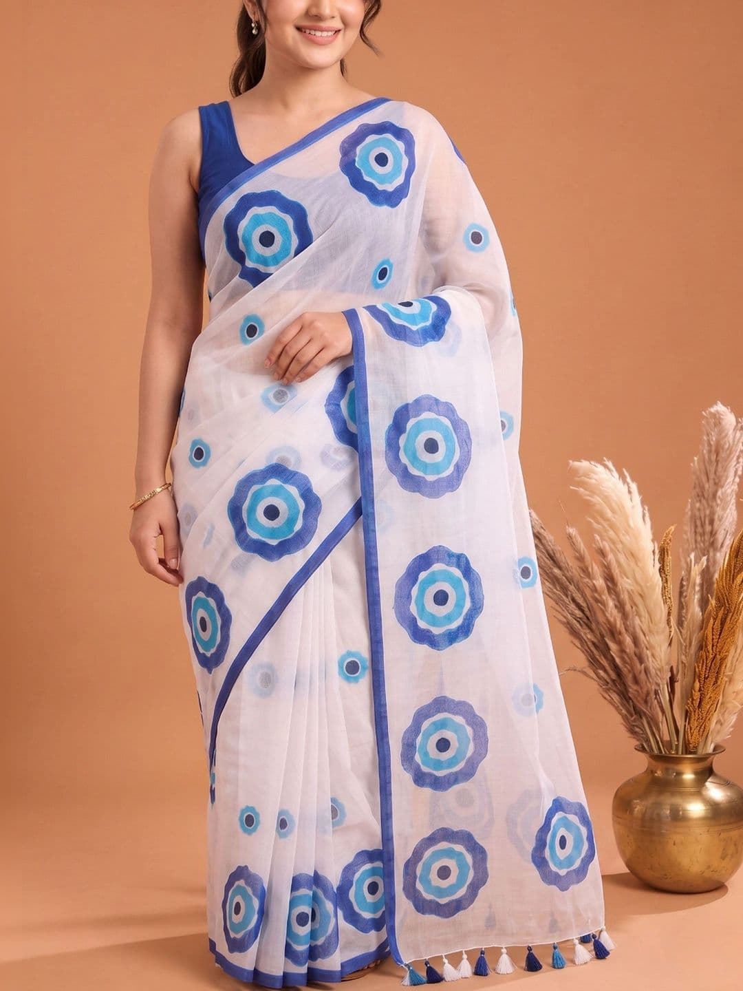 Mitera Tie and Dye Pure Cotton Saree thumbnail 4