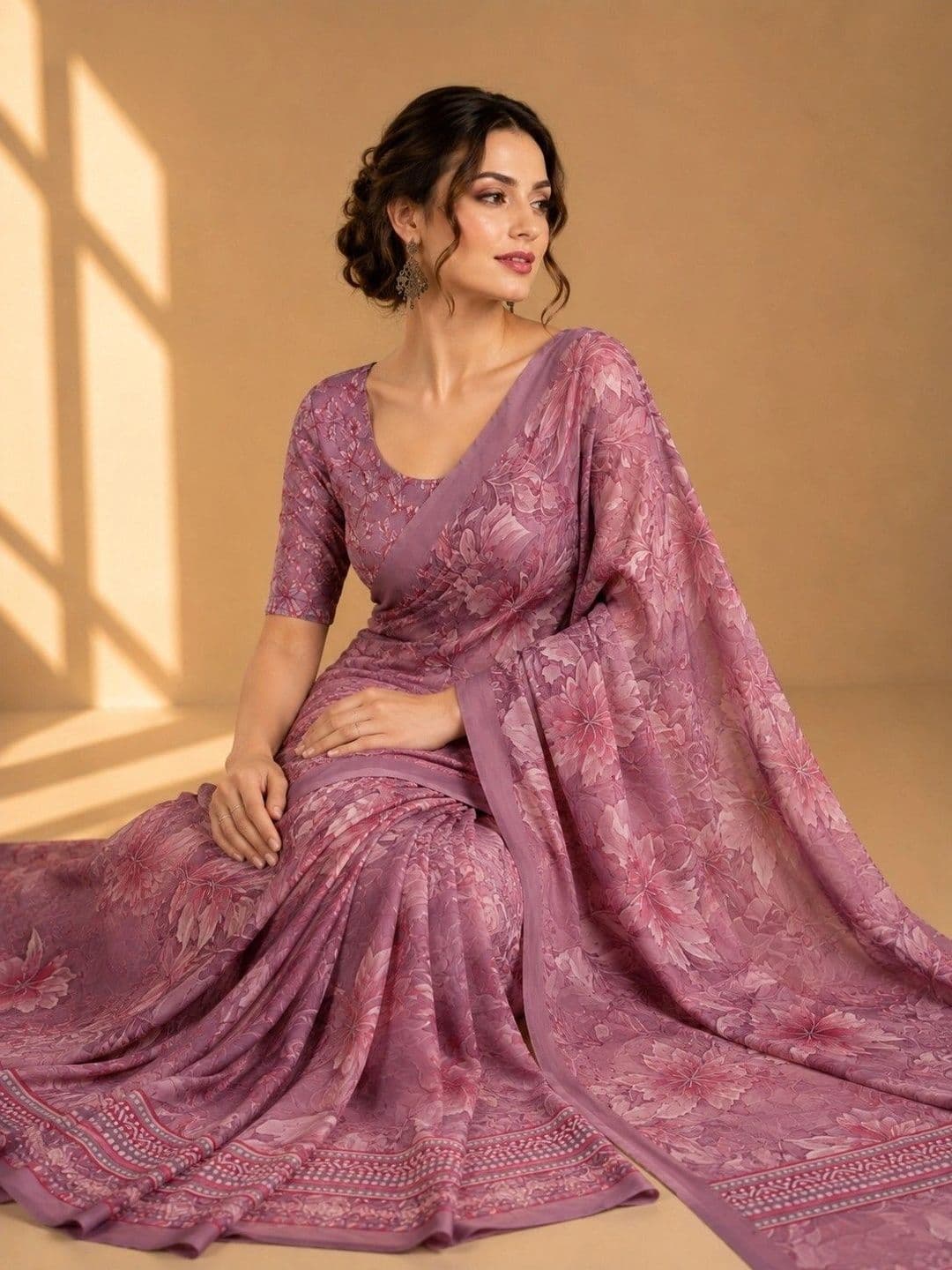 Tanuza Fashion Floral Saree thumbnail 2