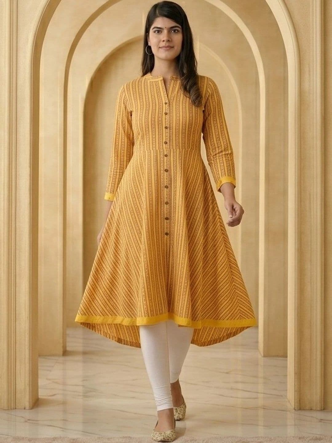 JAIPURRANG Women Printed Anarkali Kurta - view 1