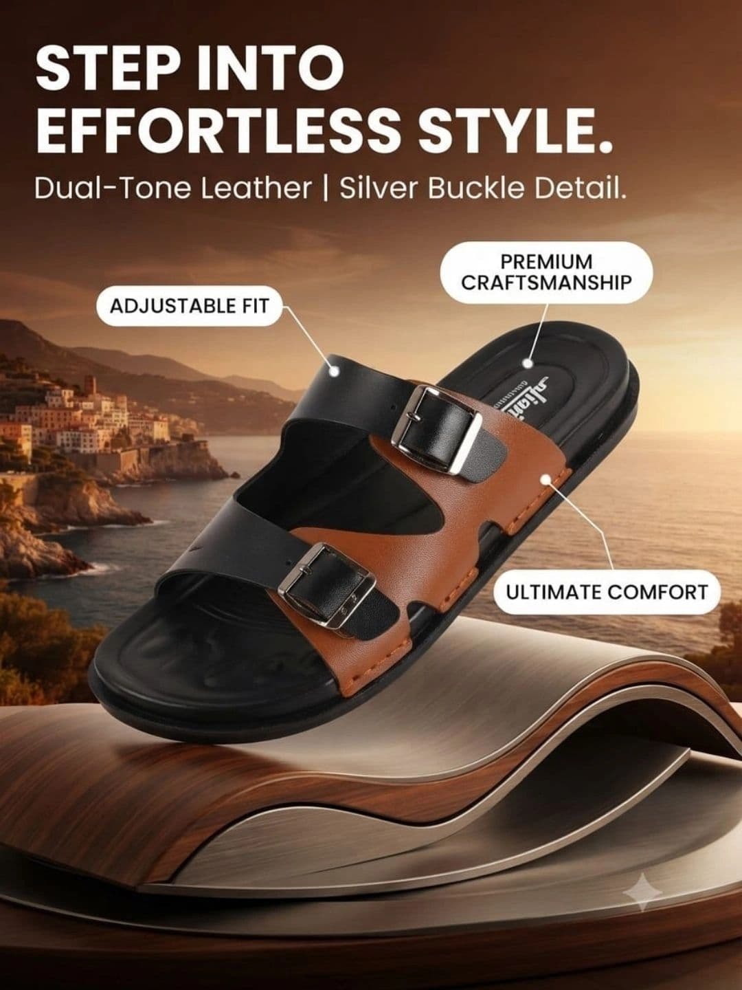 Trump Men PU Comfort Sandals thumbnail 5