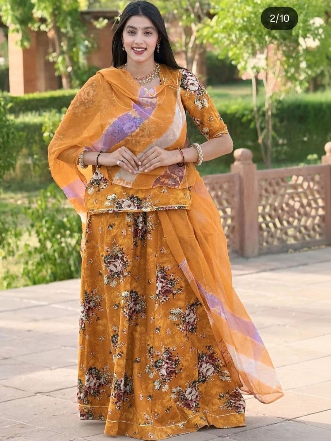 Himani Export Printed Unstitched Lehenga & Blouse With Dupatta thumbnail 5