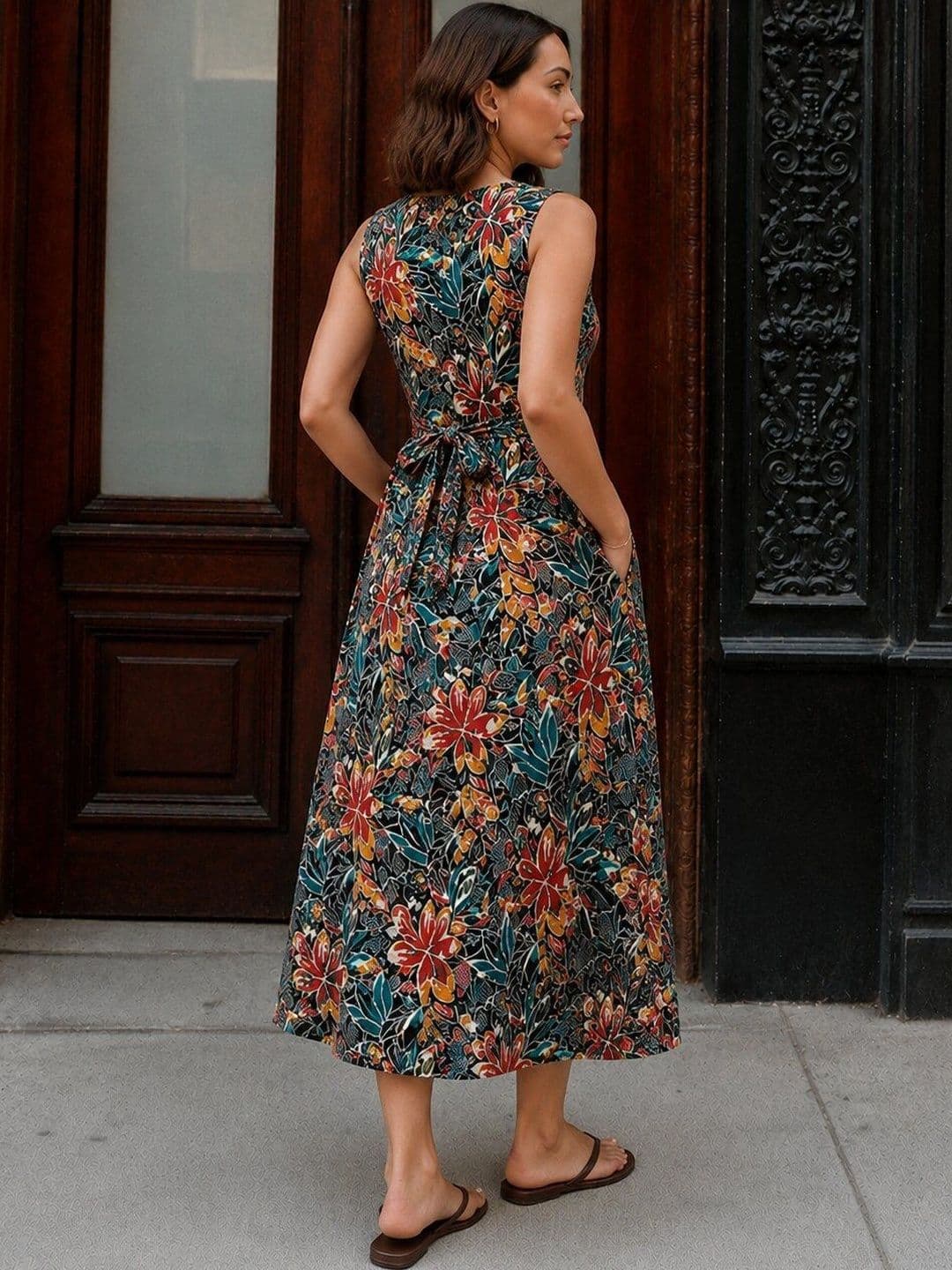 ARANGETRAM Women Floral Printed Floral Kurta thumbnail 2