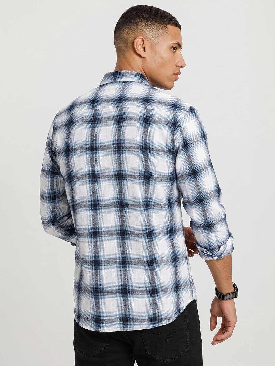 Roadster Life Co.Cotton Slub Checked Shirt thumbnail 2