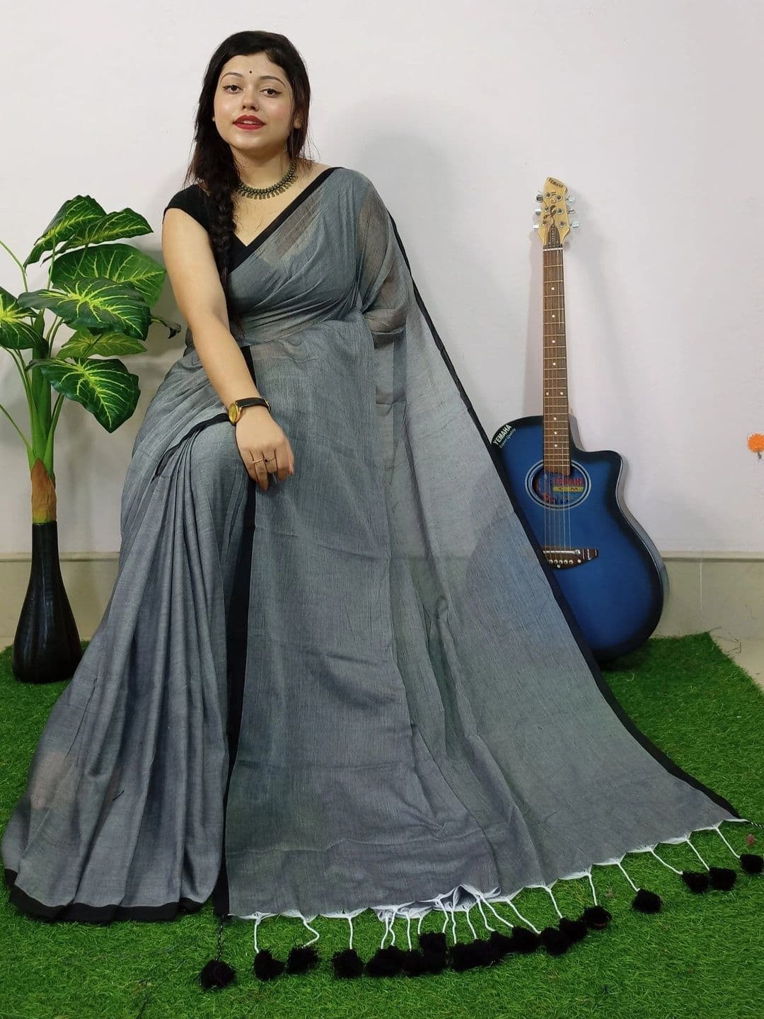 Monde Avenir Pure Cotton Handloom Khadi Saree thumbnail 4