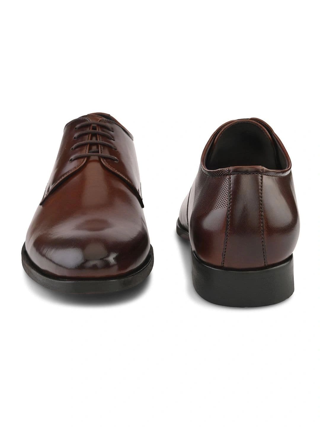 House of Pataudi Men Textured Formal  Derbys thumbnail 6
