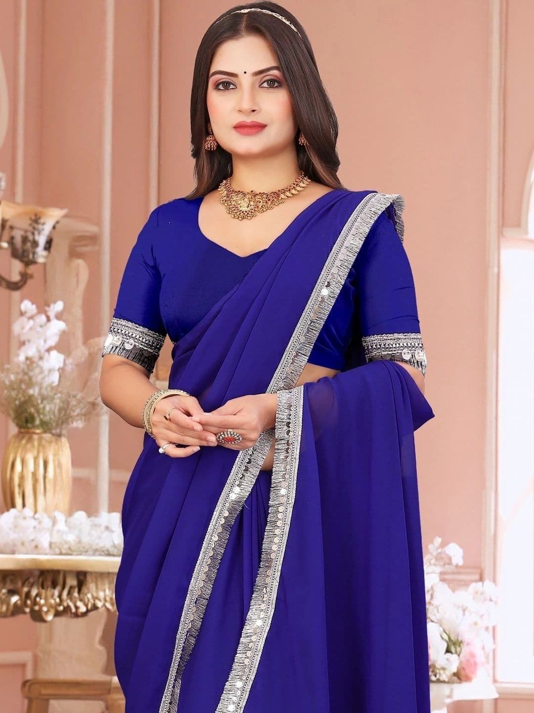 Fashion Mantra Poly Chiffon Saree thumbnail 2