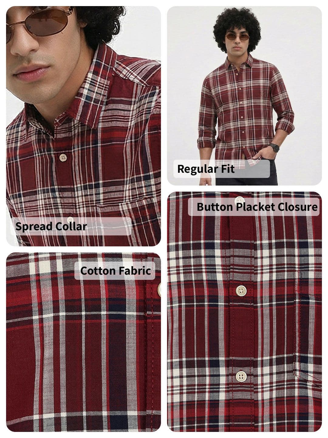 Roadster Life Co.Cotton Slub Checked Shirt thumbnail 6