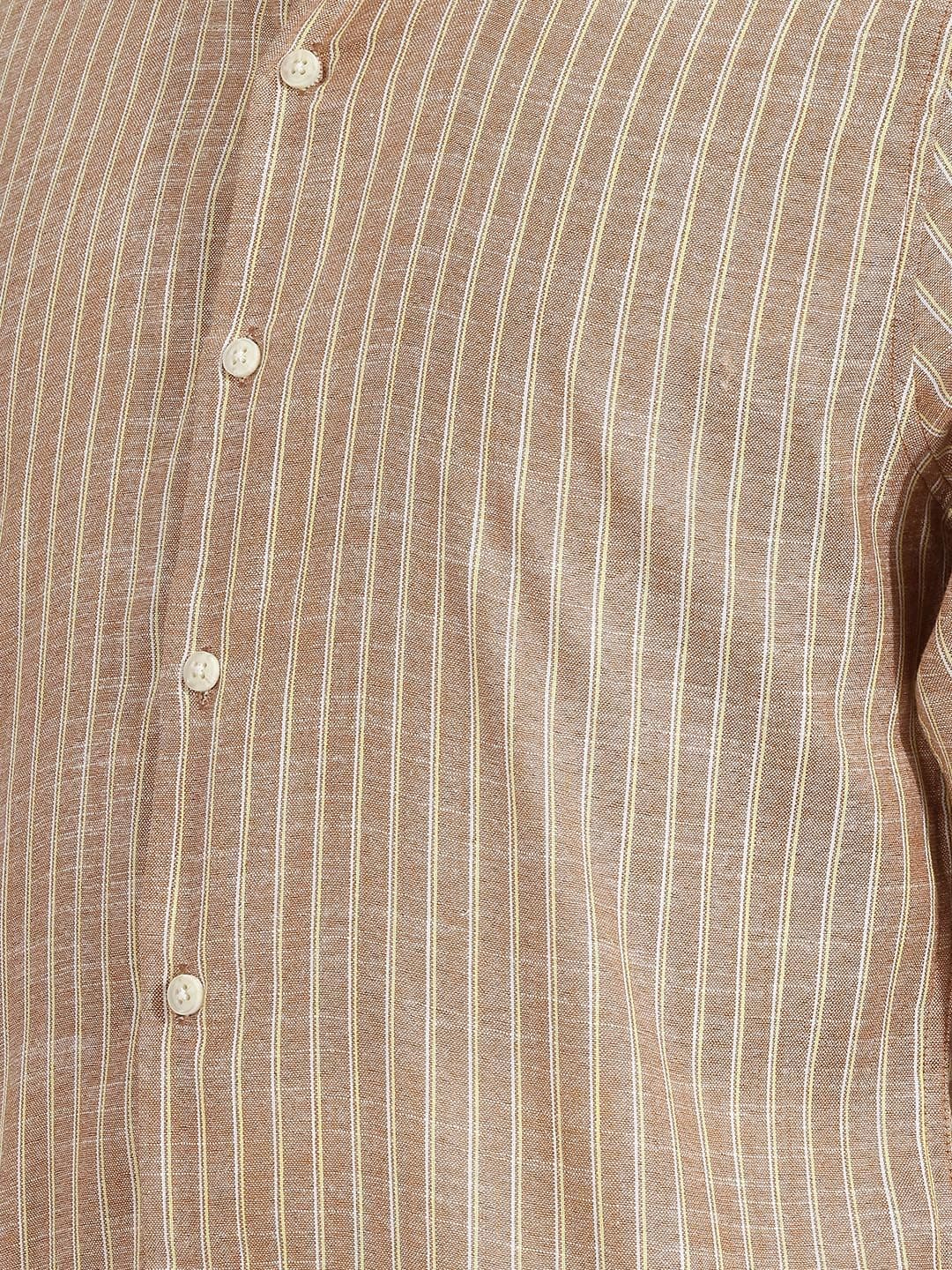 Roadster Life Co.Cotton Linen Striped Shirt thumbnail 4