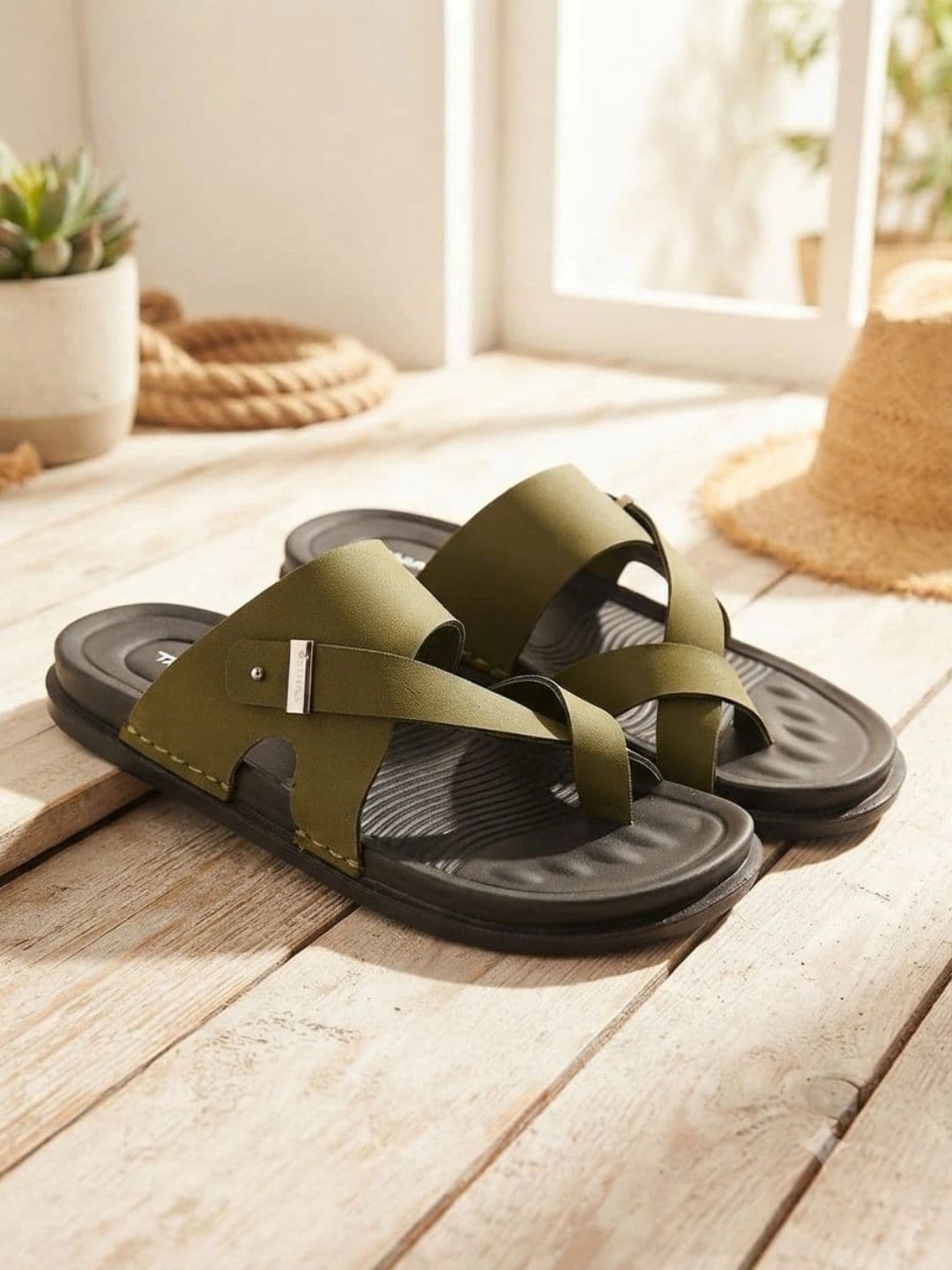Trump Men PU Comfort Sandals - view 1