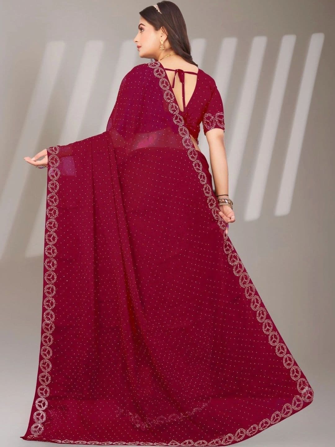 Fashion Mantra Poly Chiffon Saree thumbnail 3