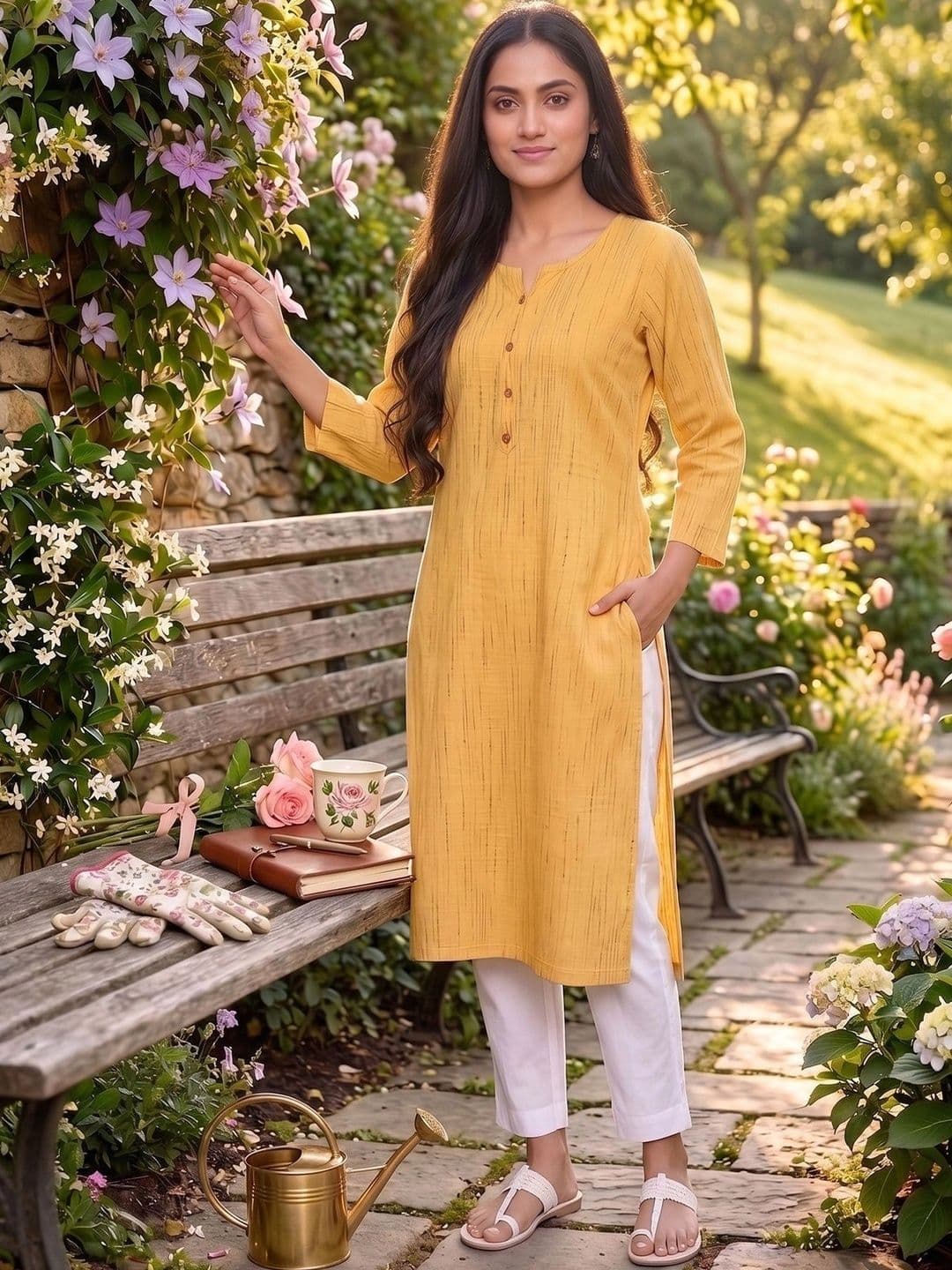 KALINI Women Handloom Kurta thumbnail 5