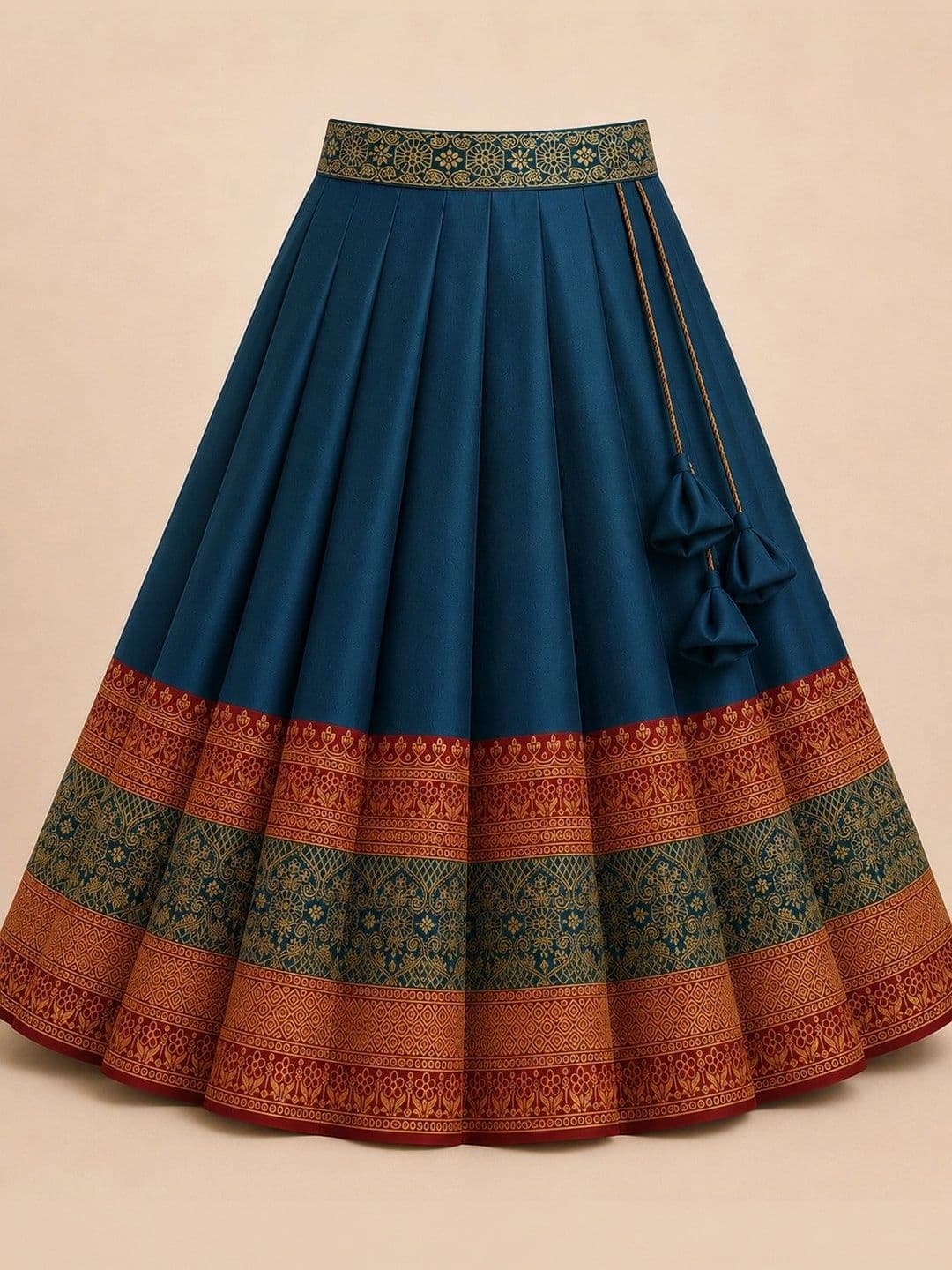 Xepon Girls Embroidered Ready to Wear Lehenga & thumbnail 4